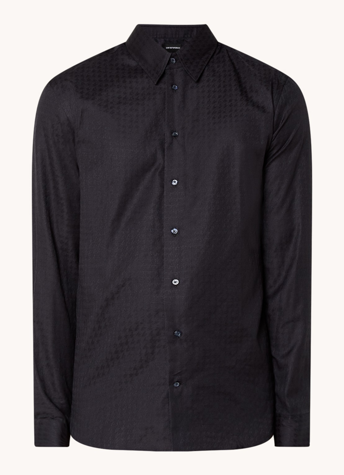 Armani Regular fit overhemd met stretch - voorkant 2 donkerblauw