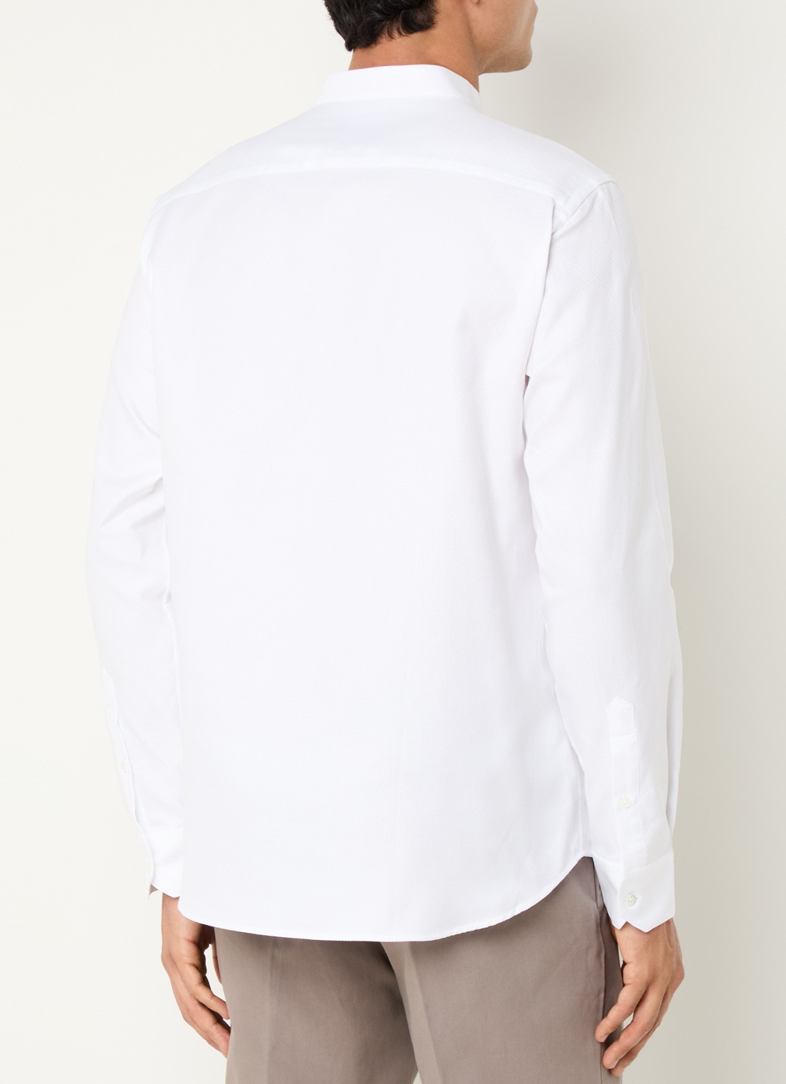 Armani Regular fit overhemd met stretch - achterkant gebroken wit