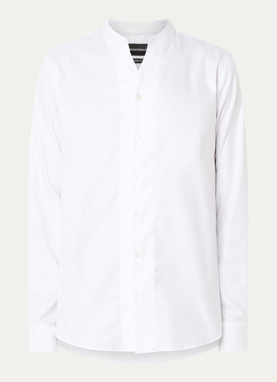 Armani Regular fit overhemd met stretch - voorkant 2 gebroken wit