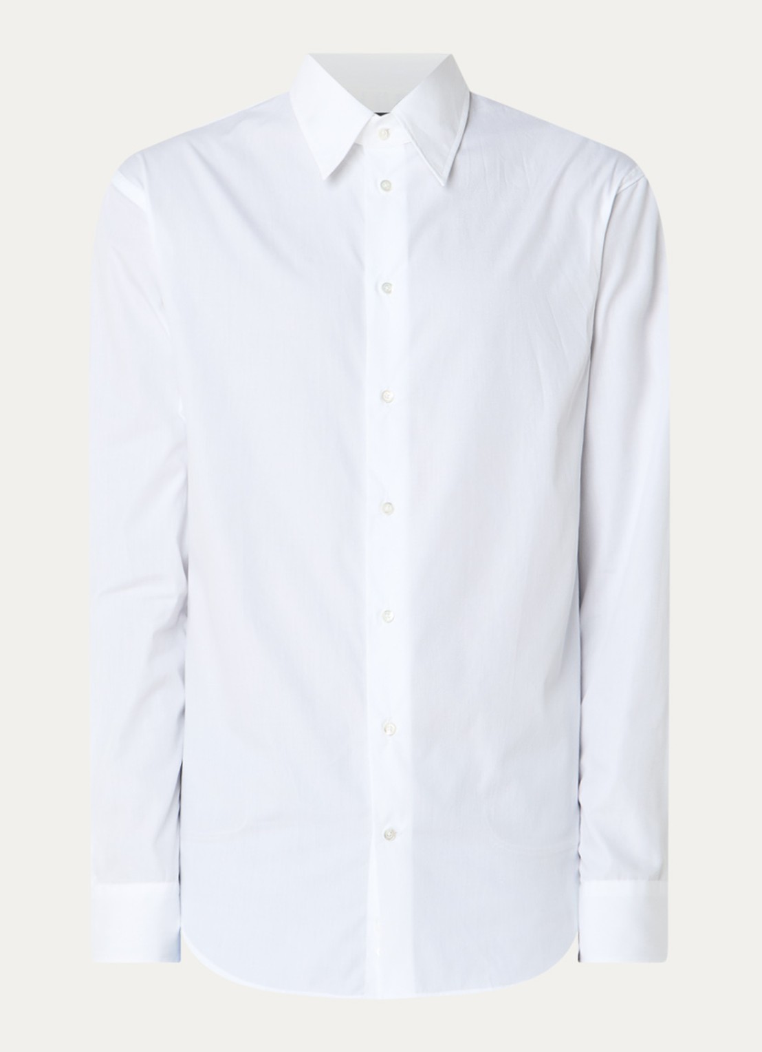 Armani Regular fit overhemd met stretch - voorkant gebroken wit