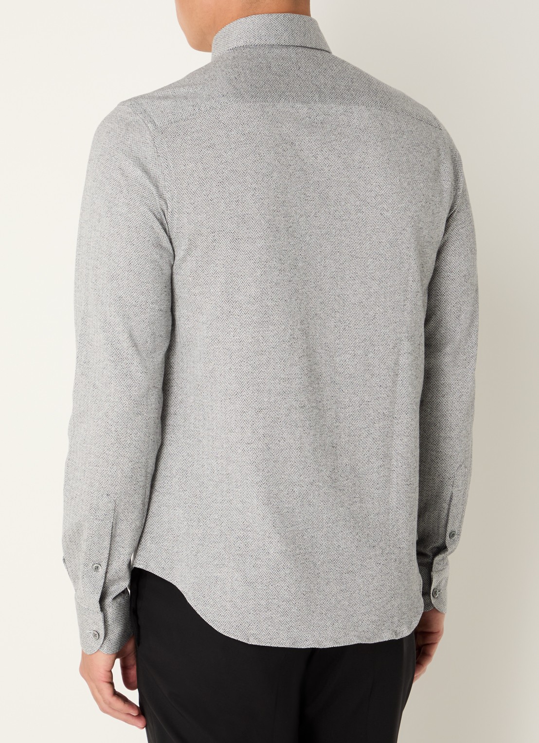 Armani Regular fit overhemd met stretch - achterkant 4 grijs