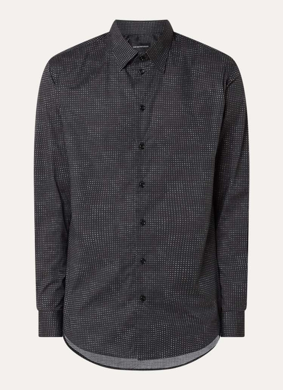 Armani Regular fit overhemd van katoen - voorkant 3 zwart