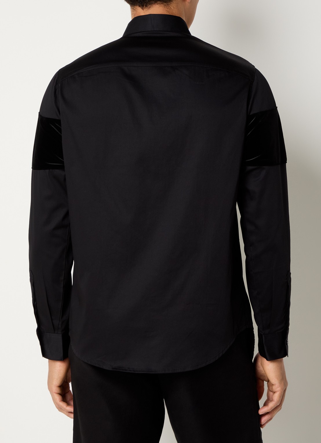 Armani Regular fit overhemd - achterkant zwart