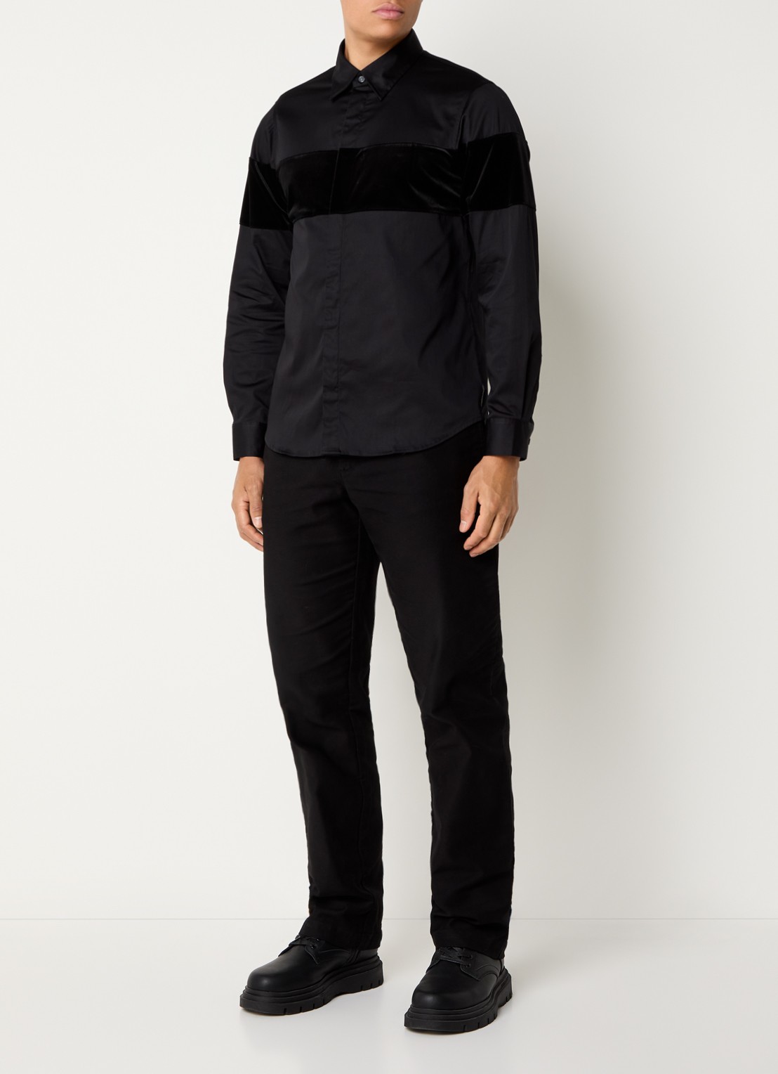 Armani Regular fit overhemd - voorkant 4 zwart