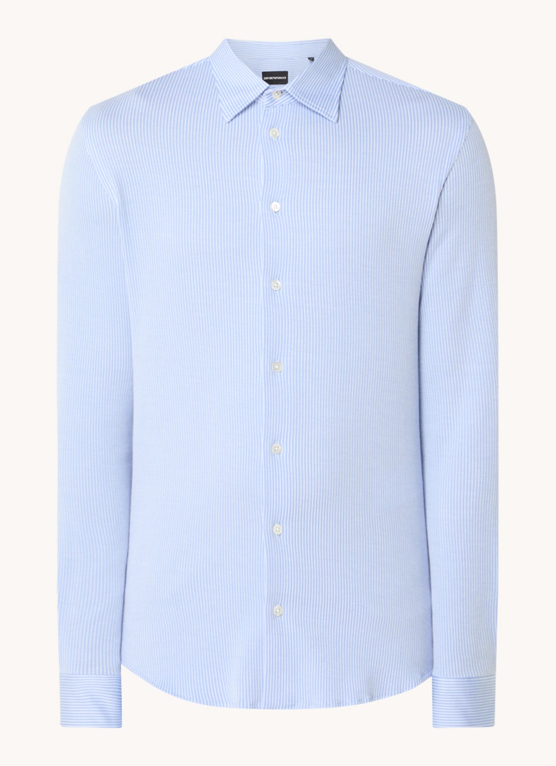 Armani Regular fit overhemd   - voorkant blauwgrijs