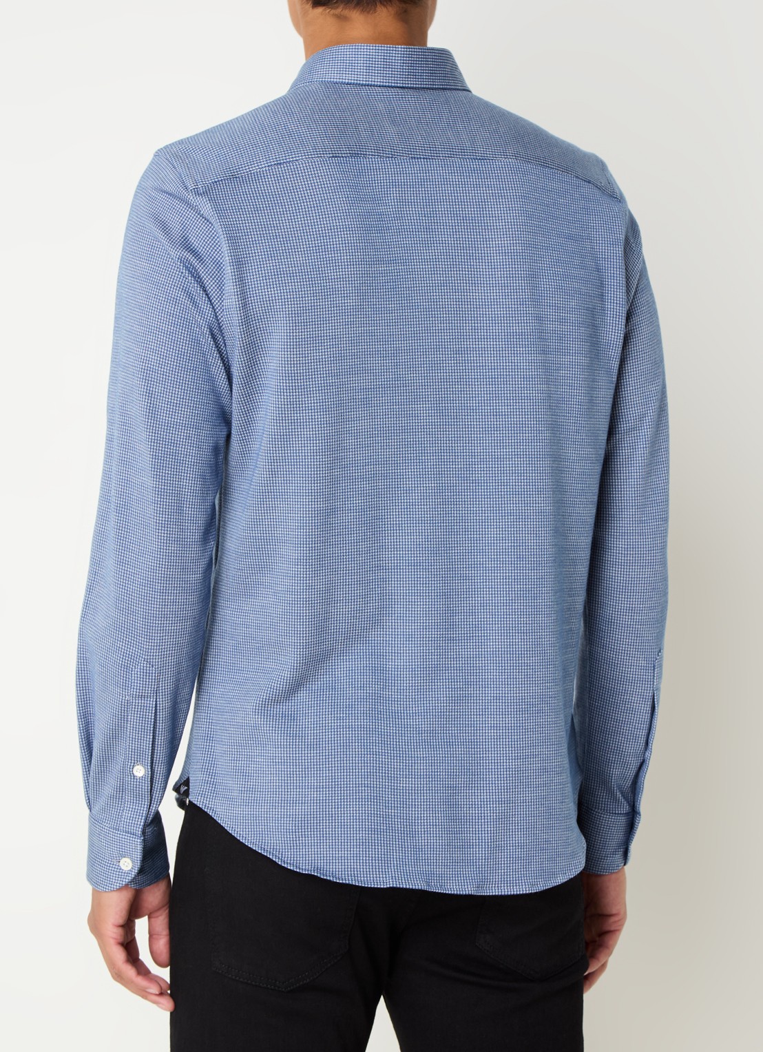 Armani Regular fit overhemd   - achterkant 3 donkerblauw