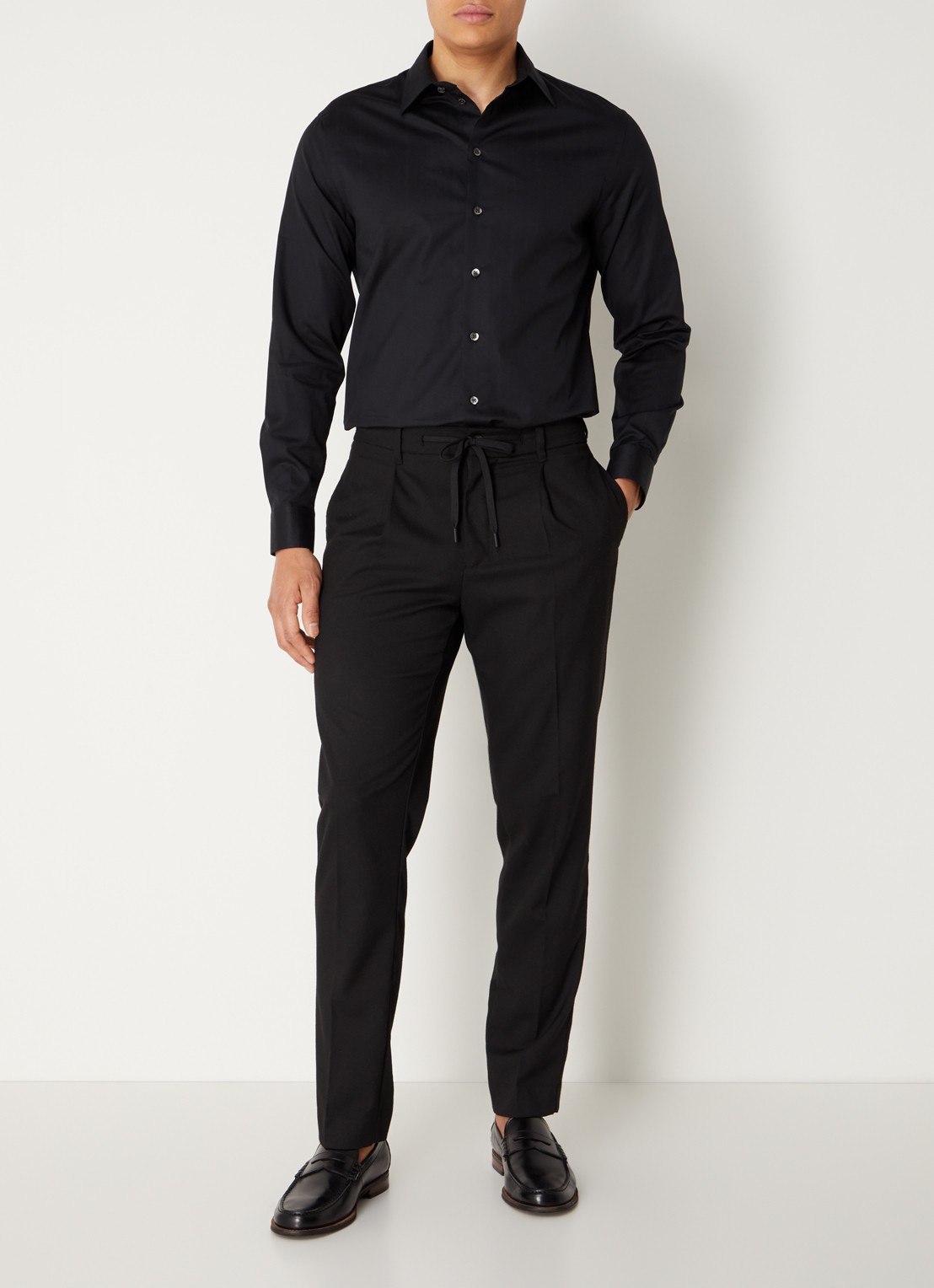 Armani Regular fit overhemd   - voorkant 3 zwart