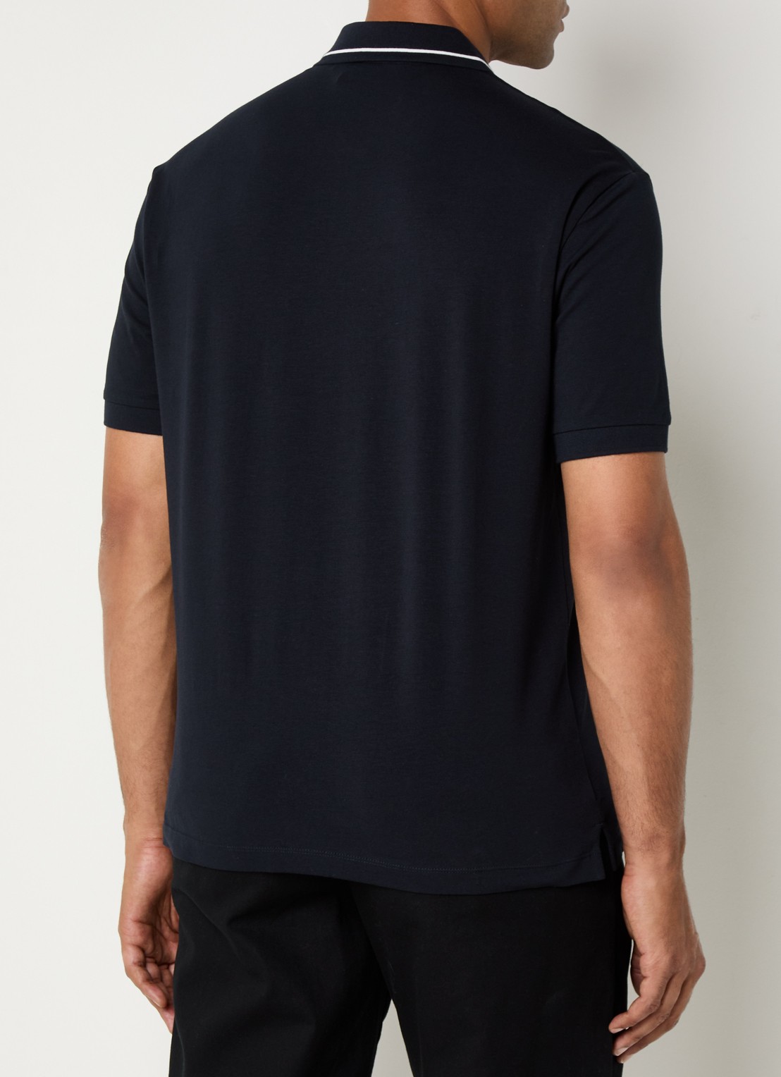 Armani Regular fit polo met logo - achterkant donkerblauw