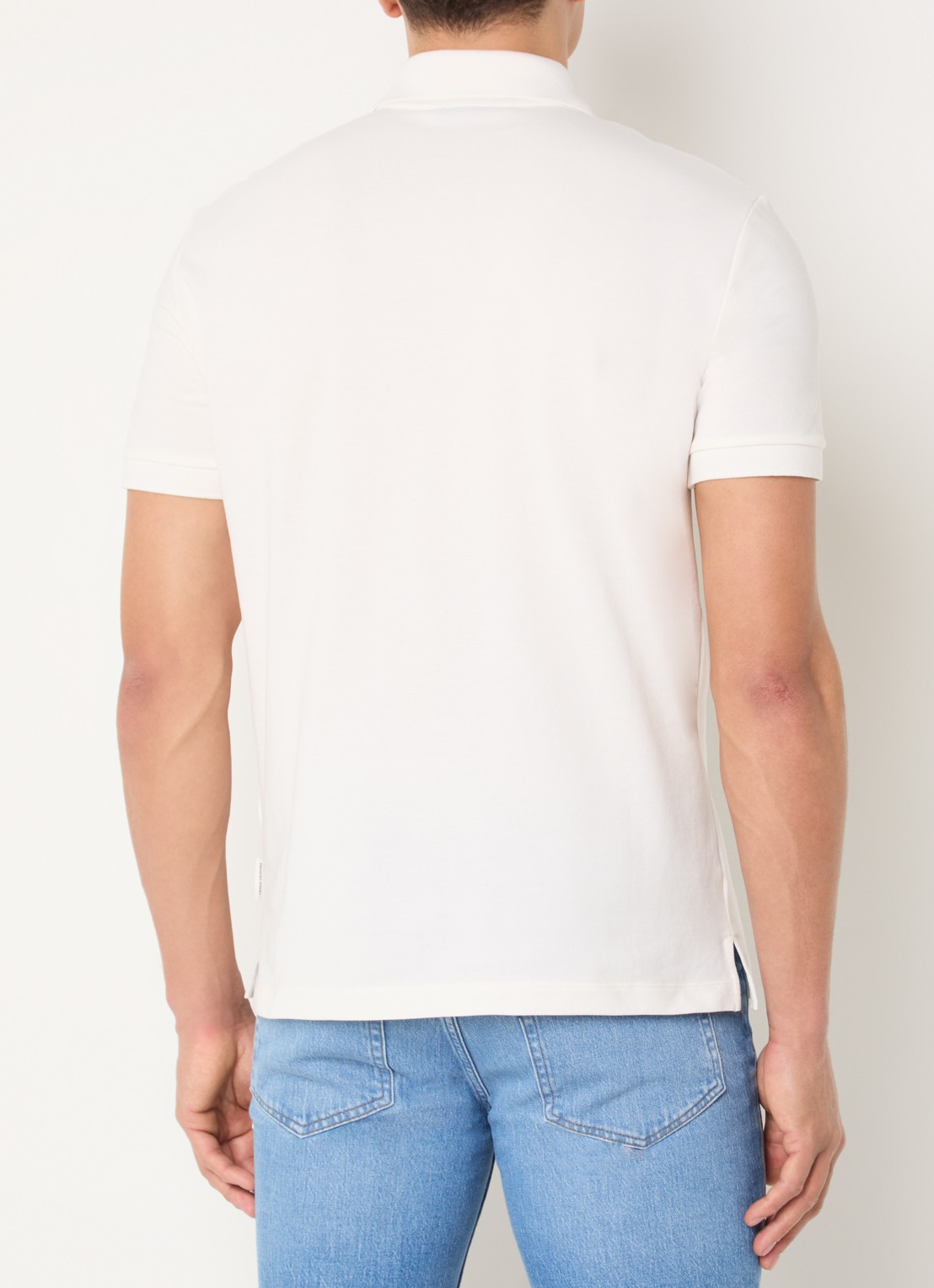 Armani Regular fit polo met logo - achterkant wit