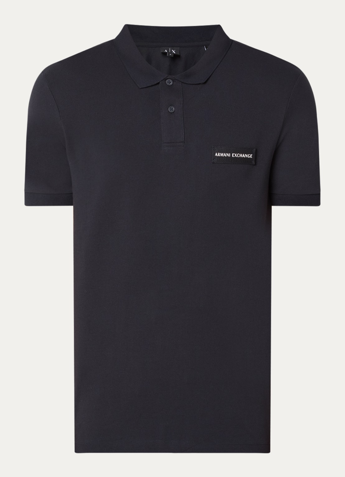 Armani Regular fit polo met logo - voorkant 3 donkerblauw