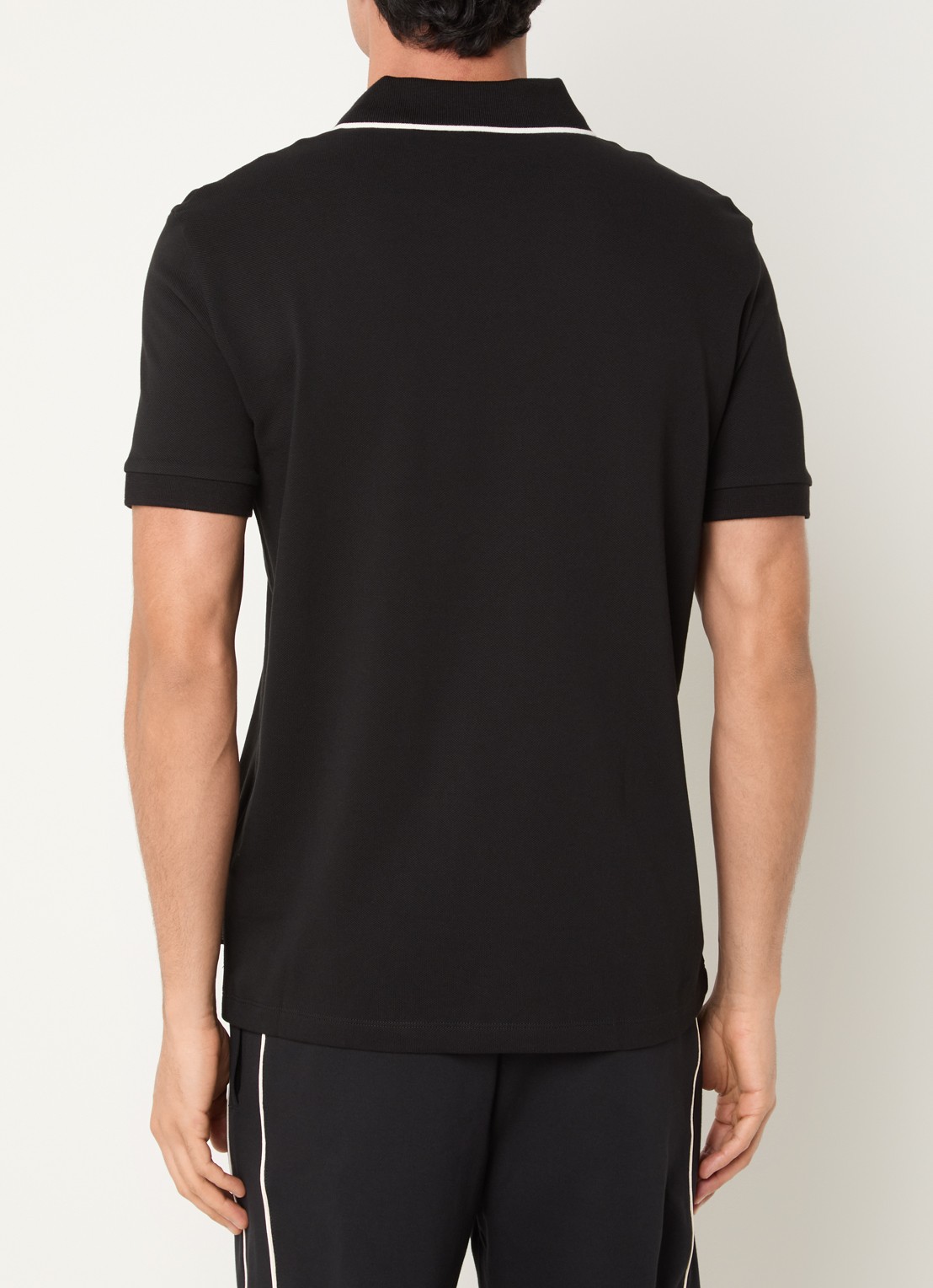 Armani Regular fit polo met logo - achterkant 2 zwart