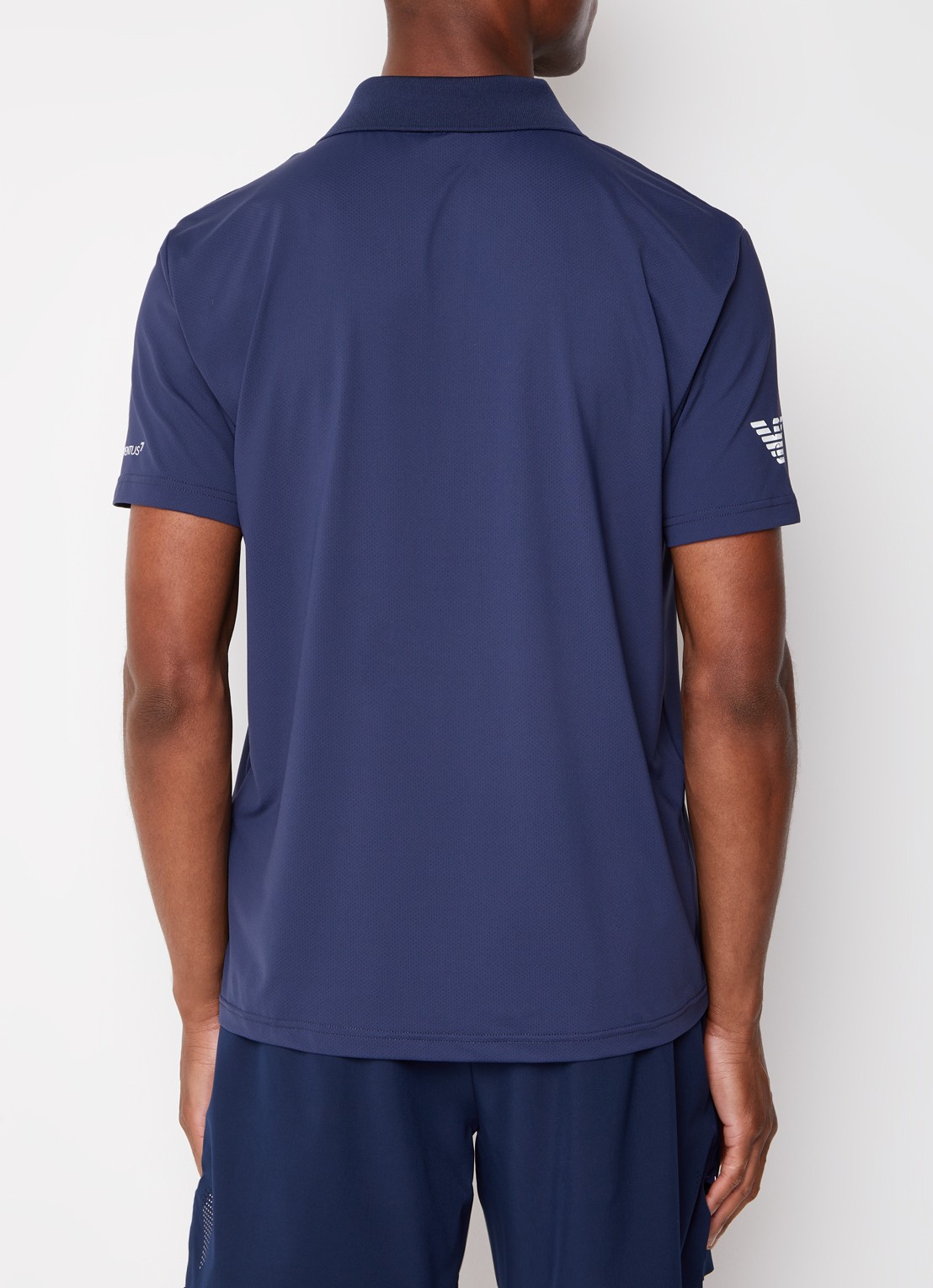 Armani Regular fit polo met logo - achterkant 4 blauw