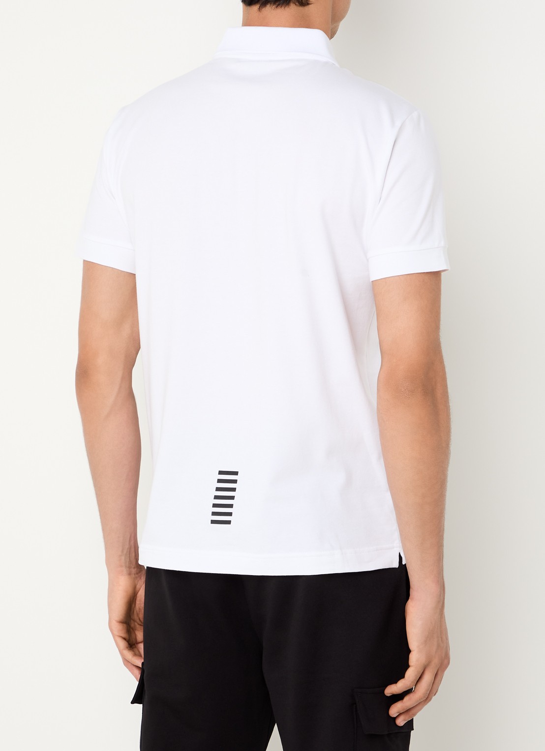 Armani Regular fit polo met logo - achterkant wit