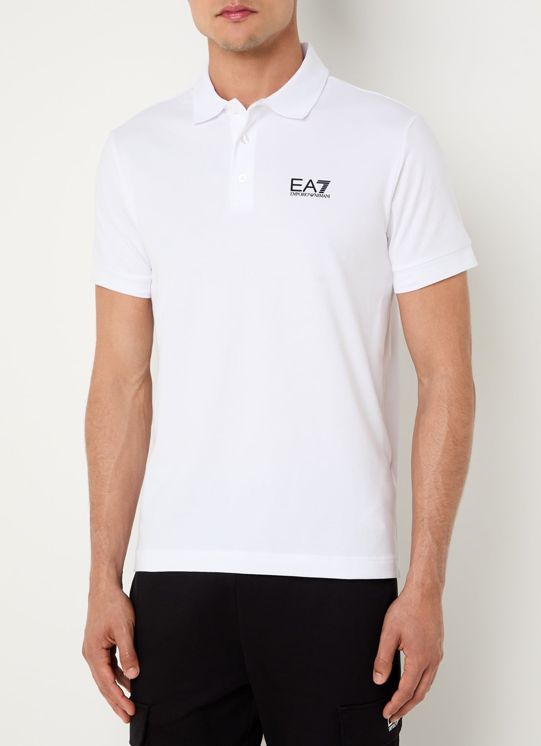Armani Regular fit polo met logo - detail 2 wit