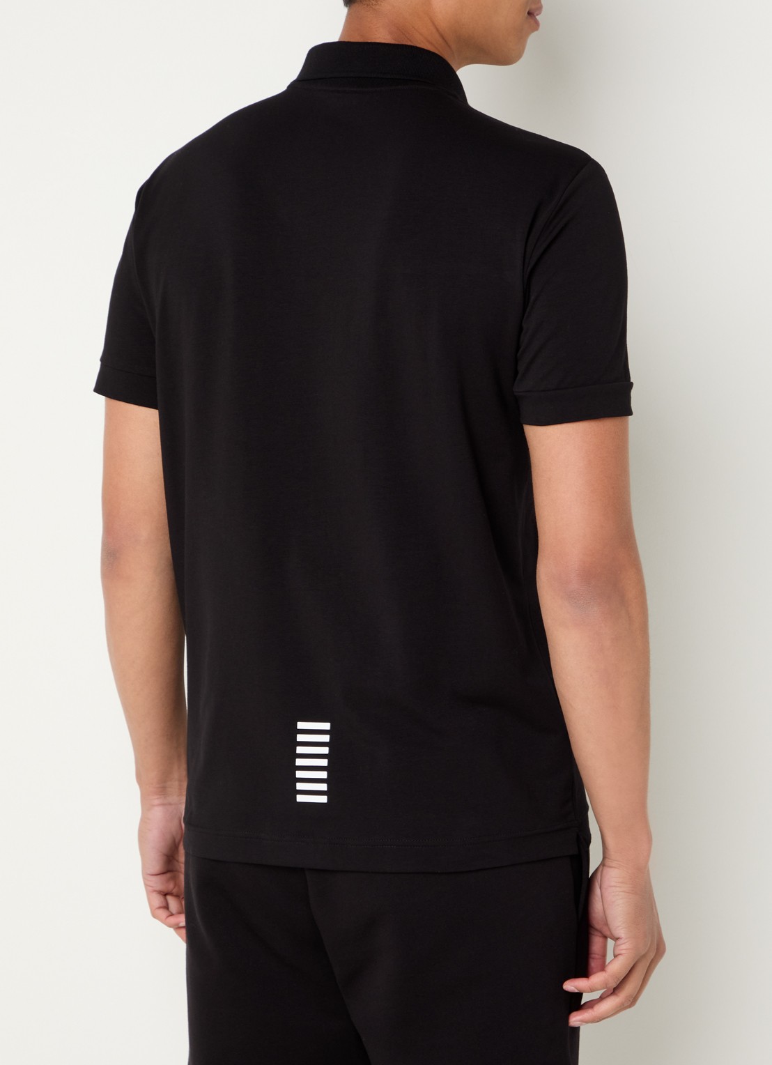 Armani Regular fit polo met logo - achterkant 4 zwart