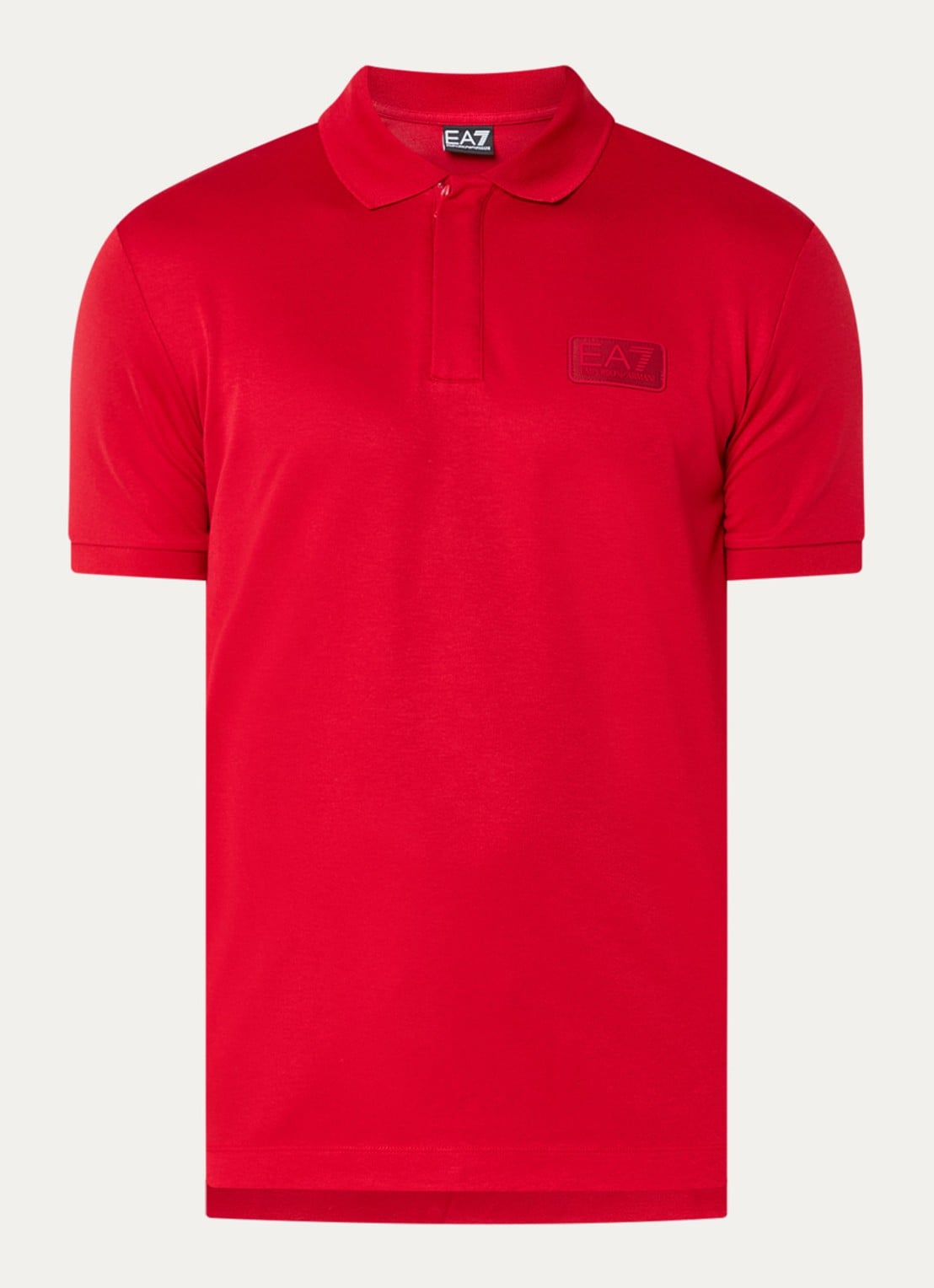 Armani Regular fit polo met logo - voorkant rood