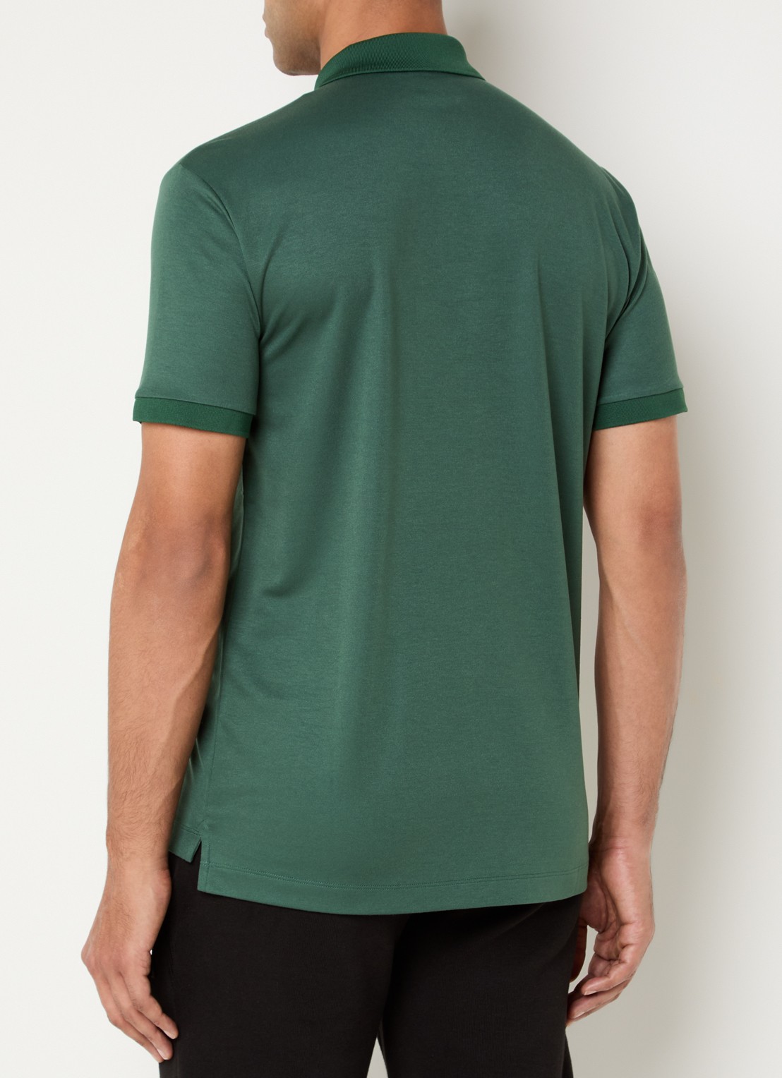 Armani Regular fit polo met logo - achterkant 4 legergroen