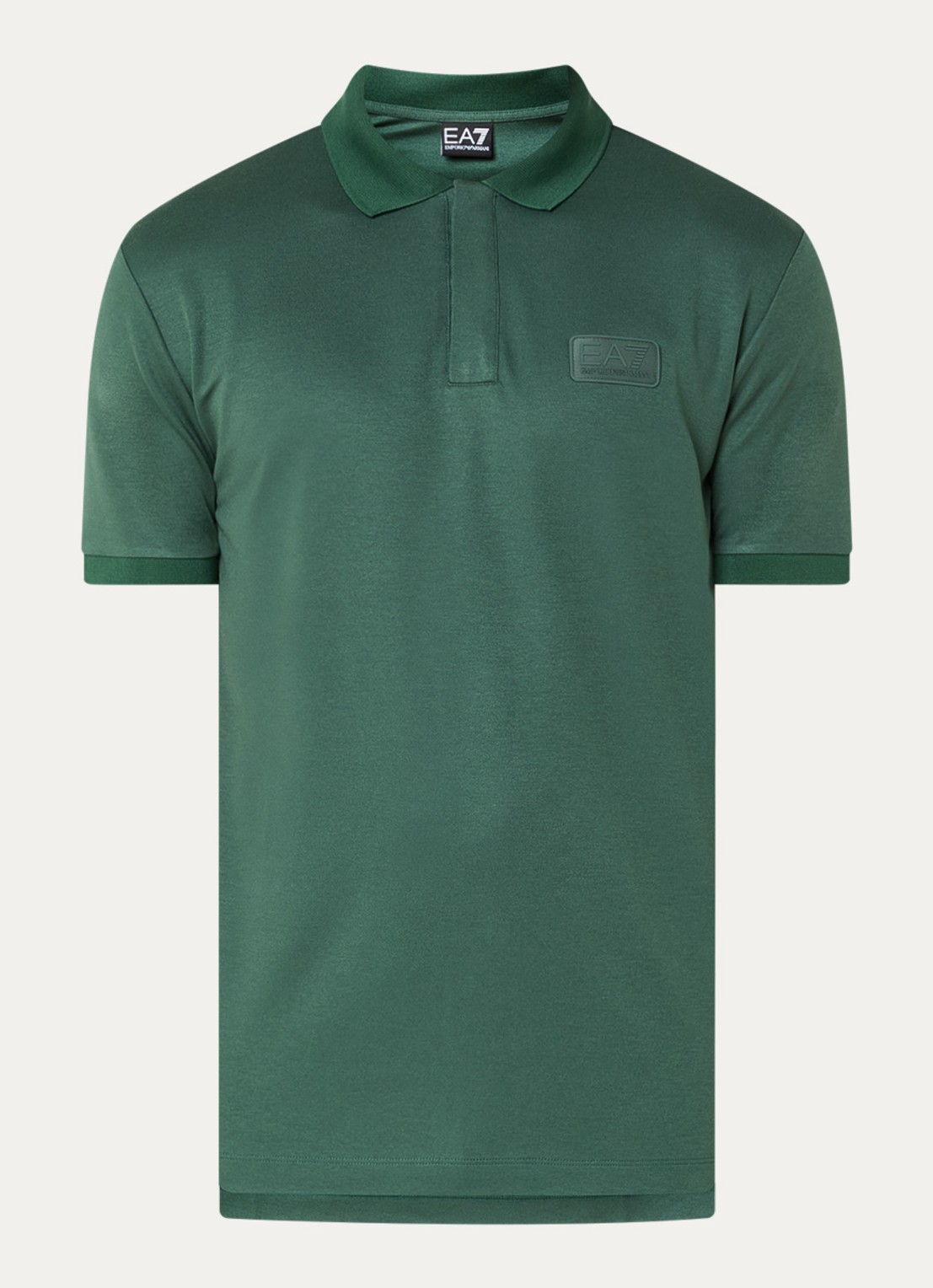 Armani Regular fit polo met logo - voorkant legergroen