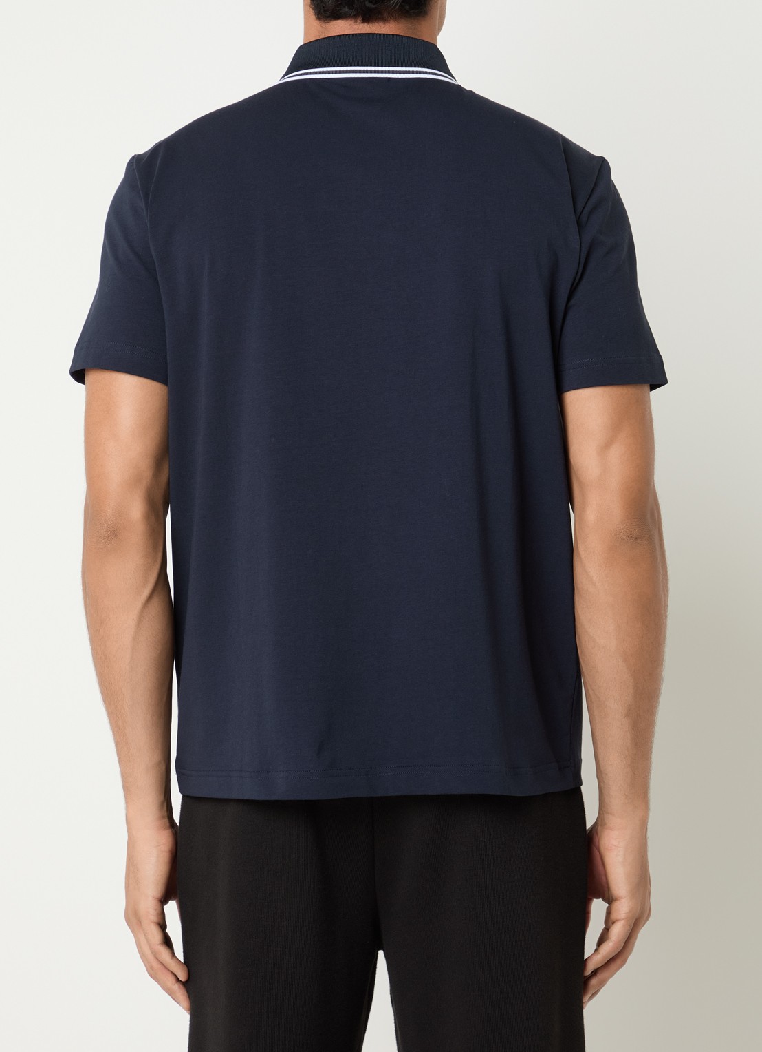 Armani Regular fit polo met logo - achterkant 2 donkerblauw