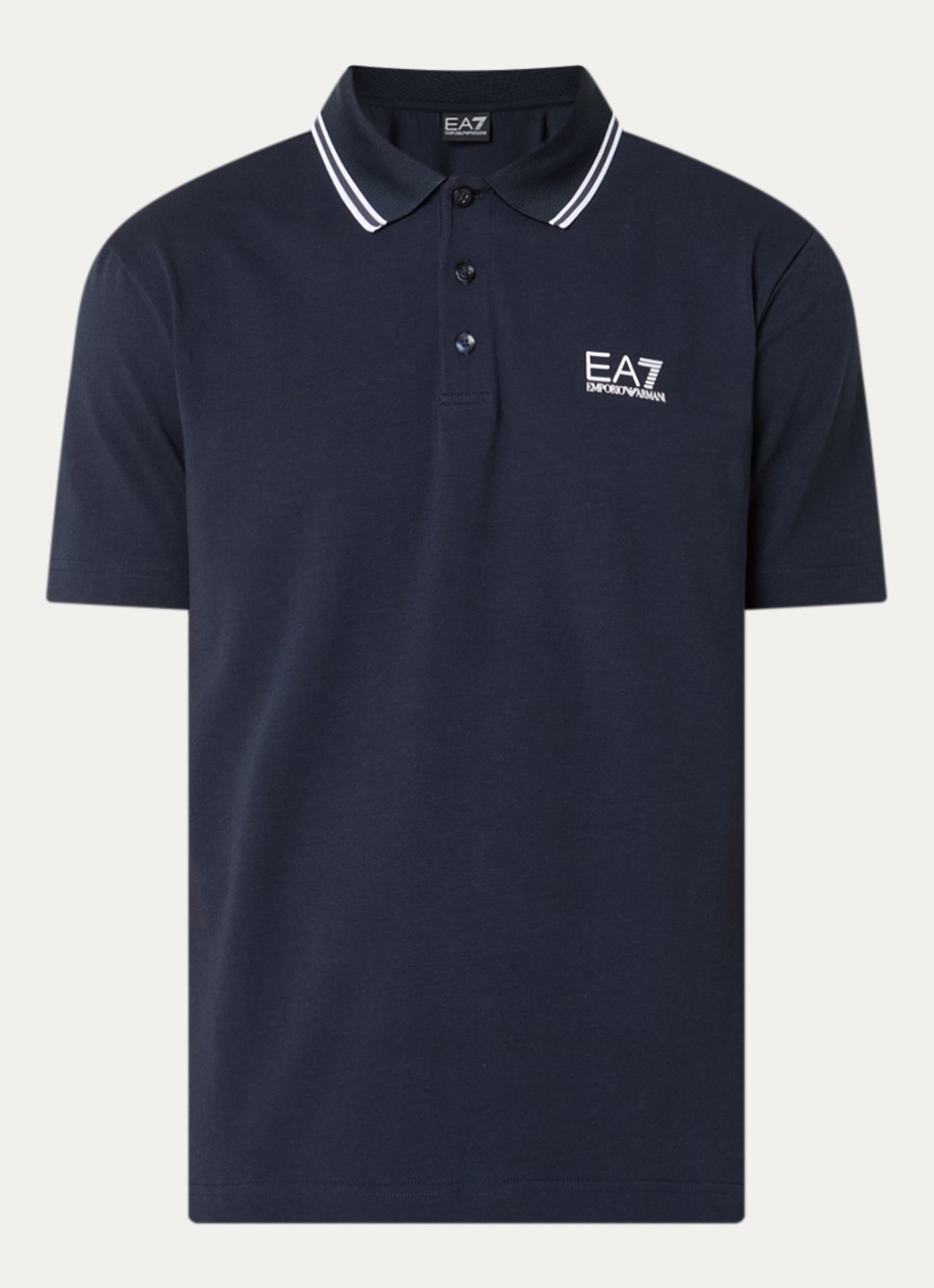 Armani Regular fit polo met logo - voorkant 3 donkerblauw