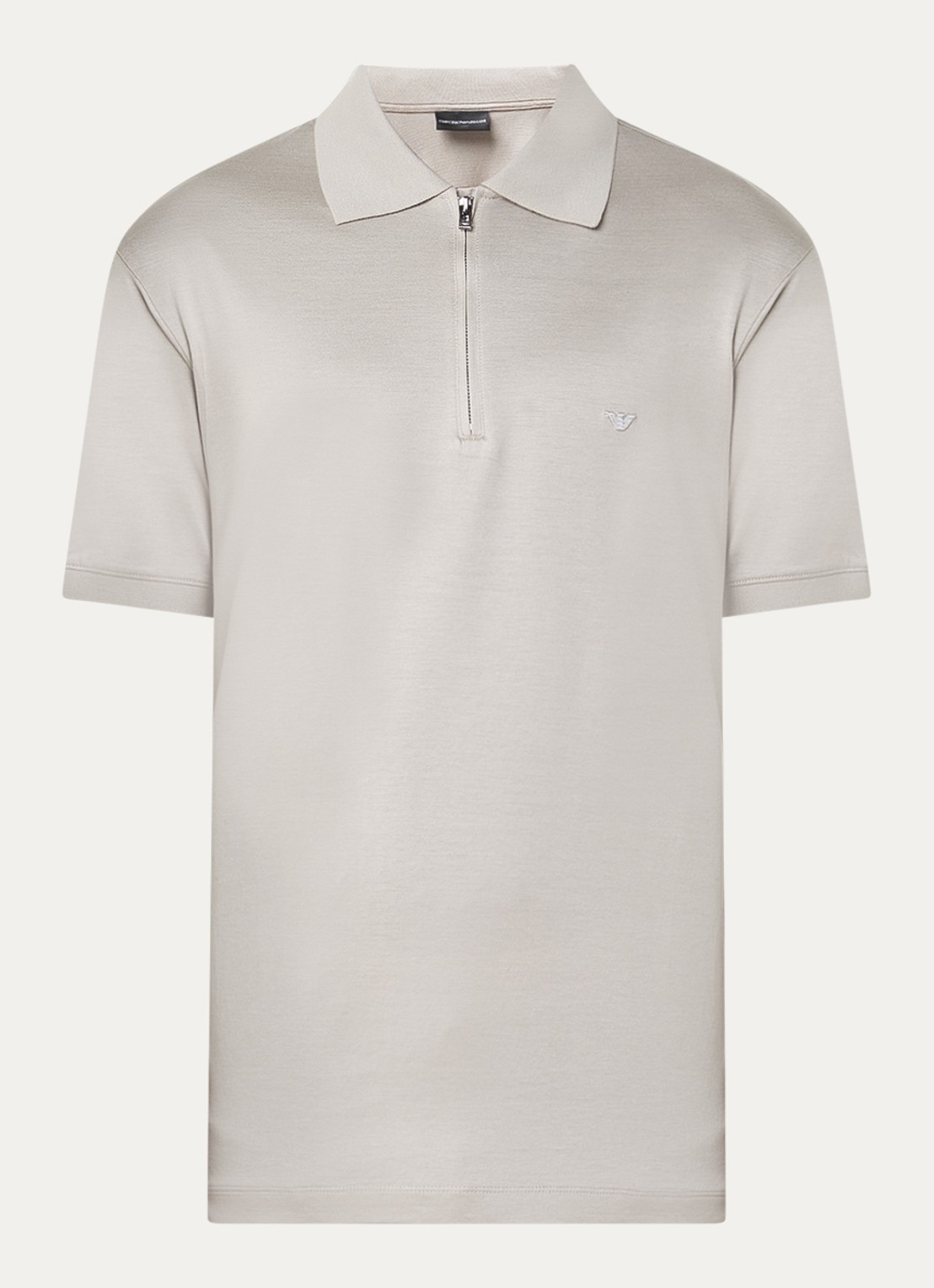 Armani Regular fit polo  met logo - voorkant 3 lichtgrijs