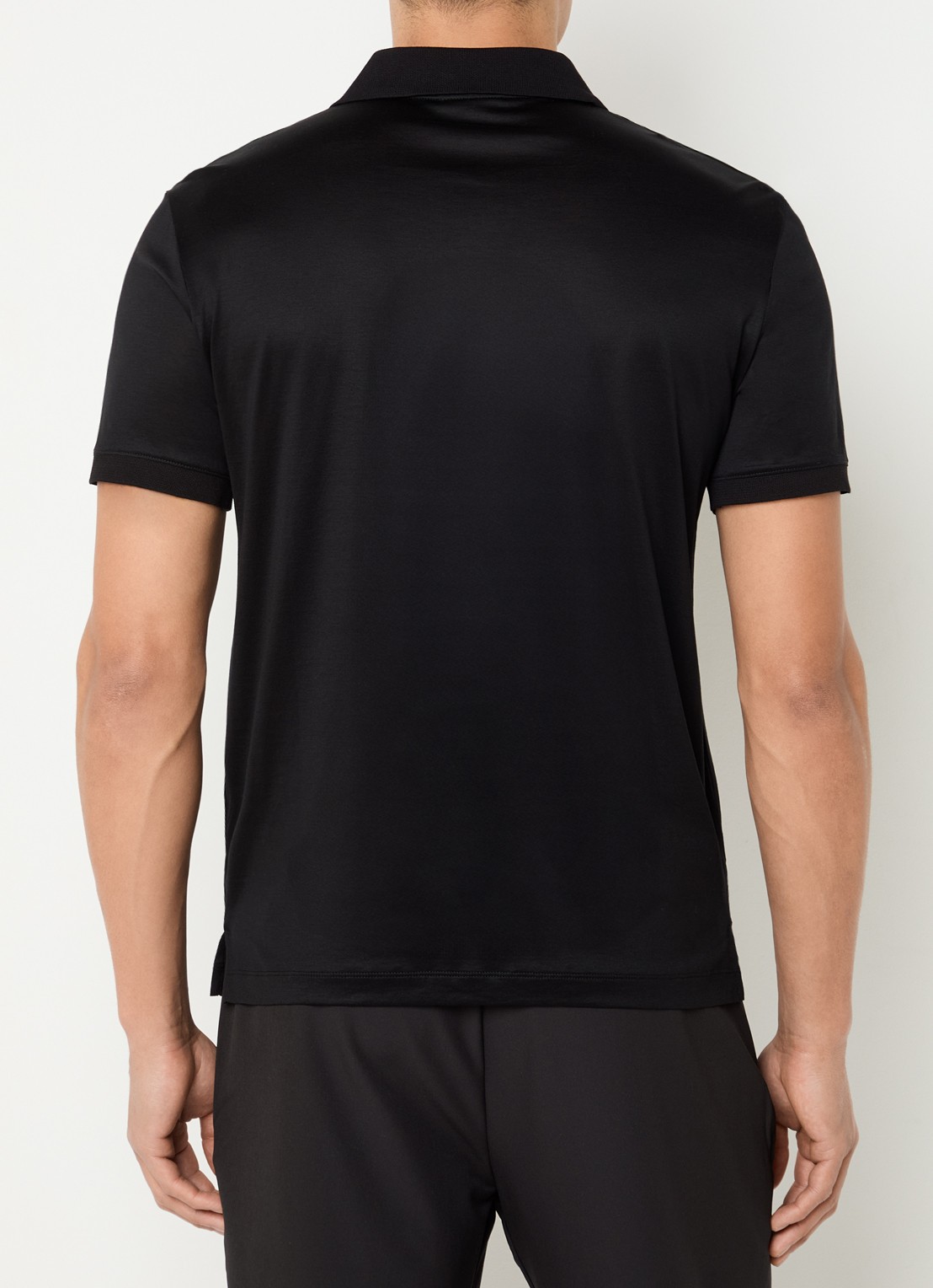 Armani Regular fit polo  met logo - achterkant 4 zwart