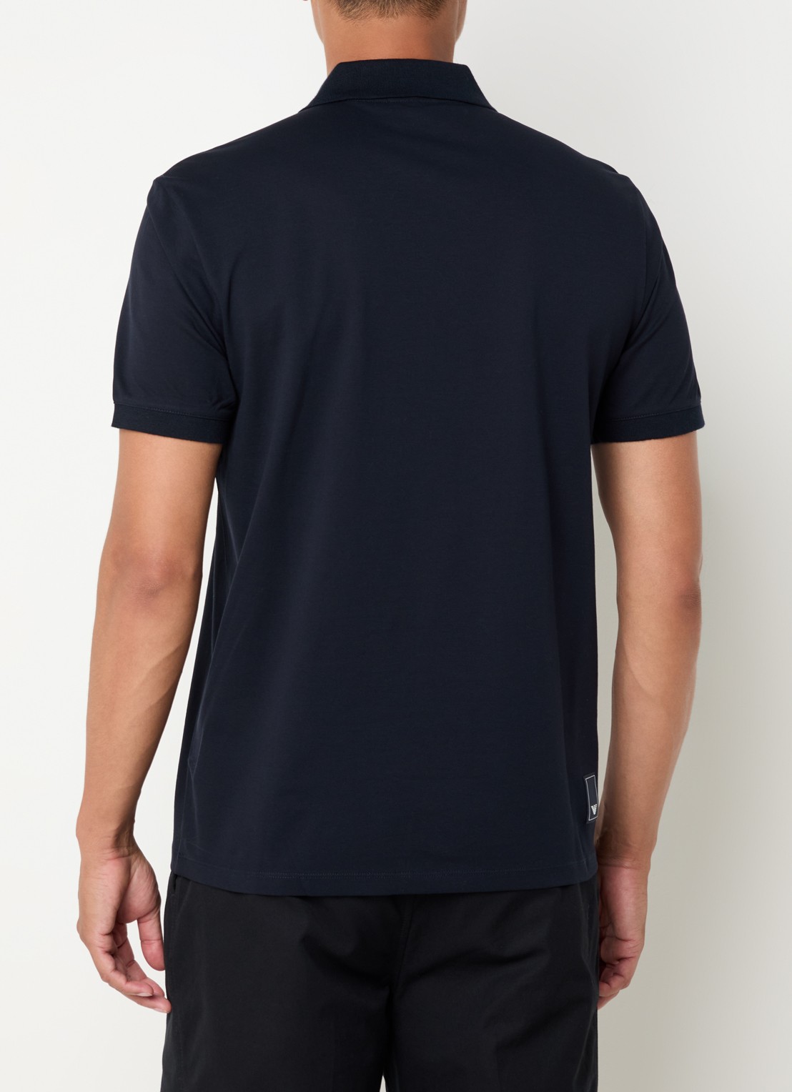 Armani Regular fit polo met logo - achterkant 4 donkerblauw
