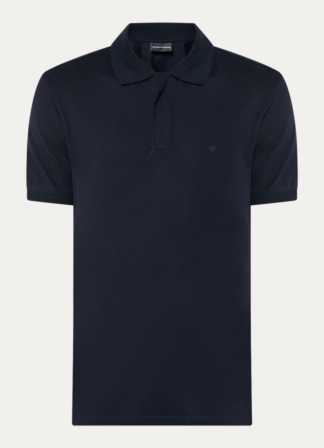 Armani Regular fit polo met logo - voorkant 2 donkerblauw