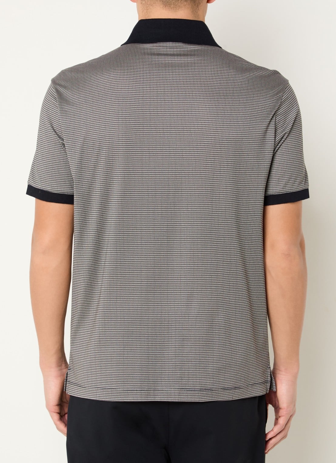 Armani Regular fit polo met logo - achterkant donkerblauw