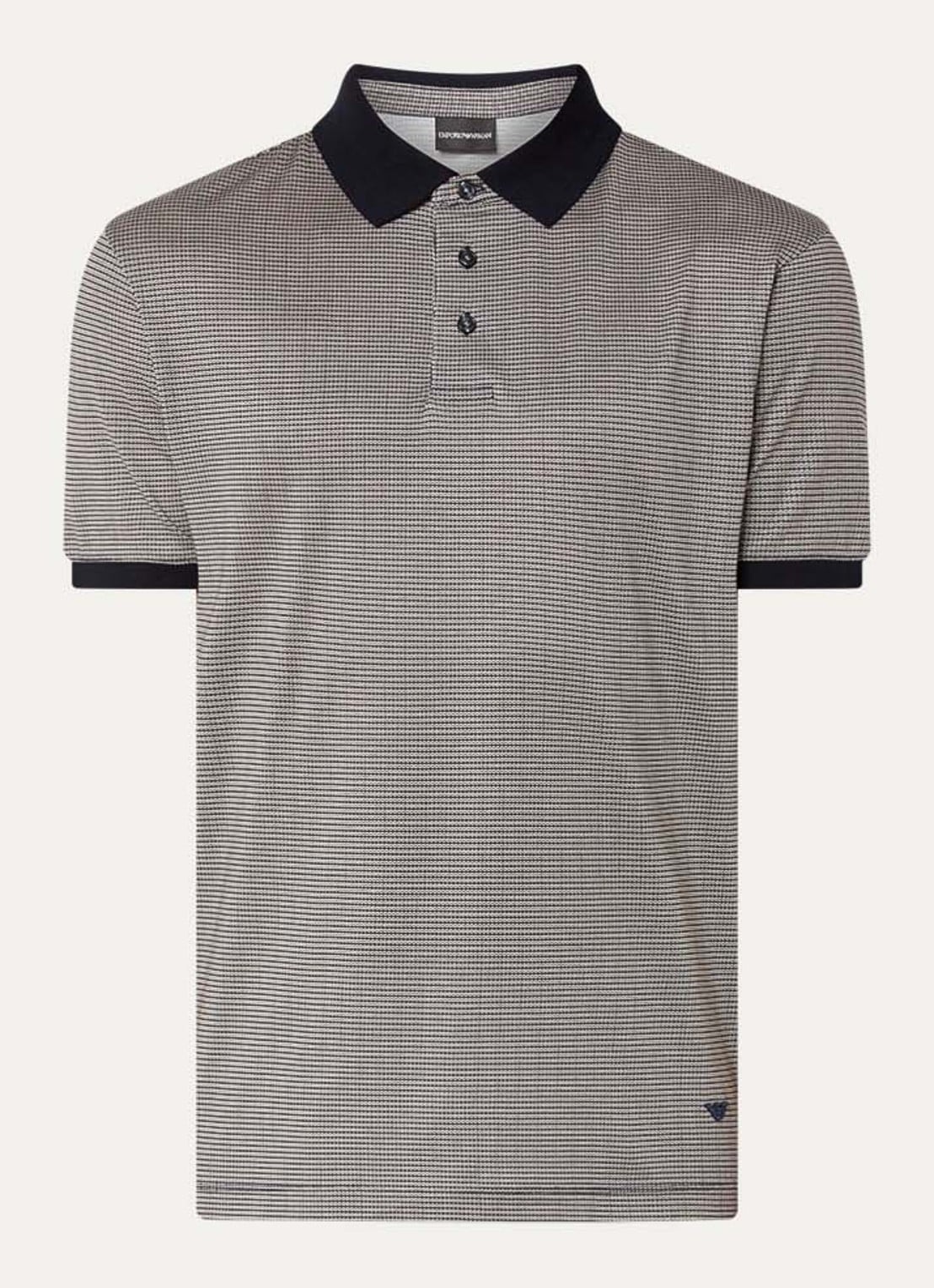 Armani Regular fit polo met logo - voorkant 2 donkerblauw