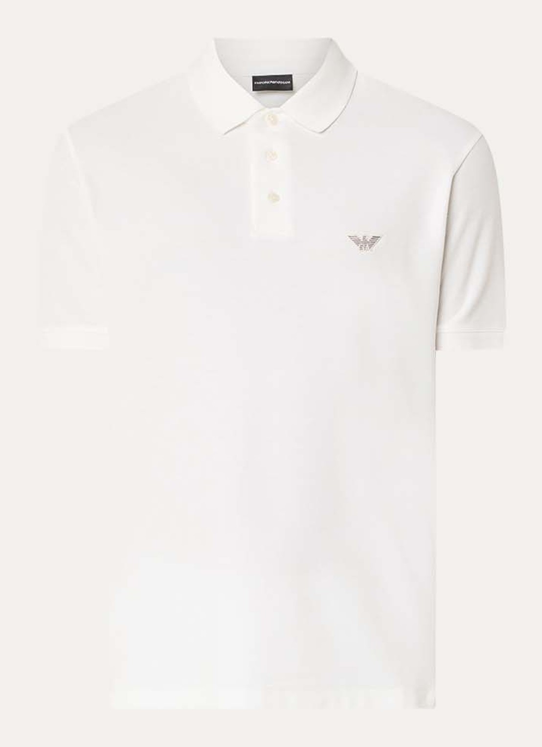 Armani Regular fit polo met logo - voorkant 2 wit