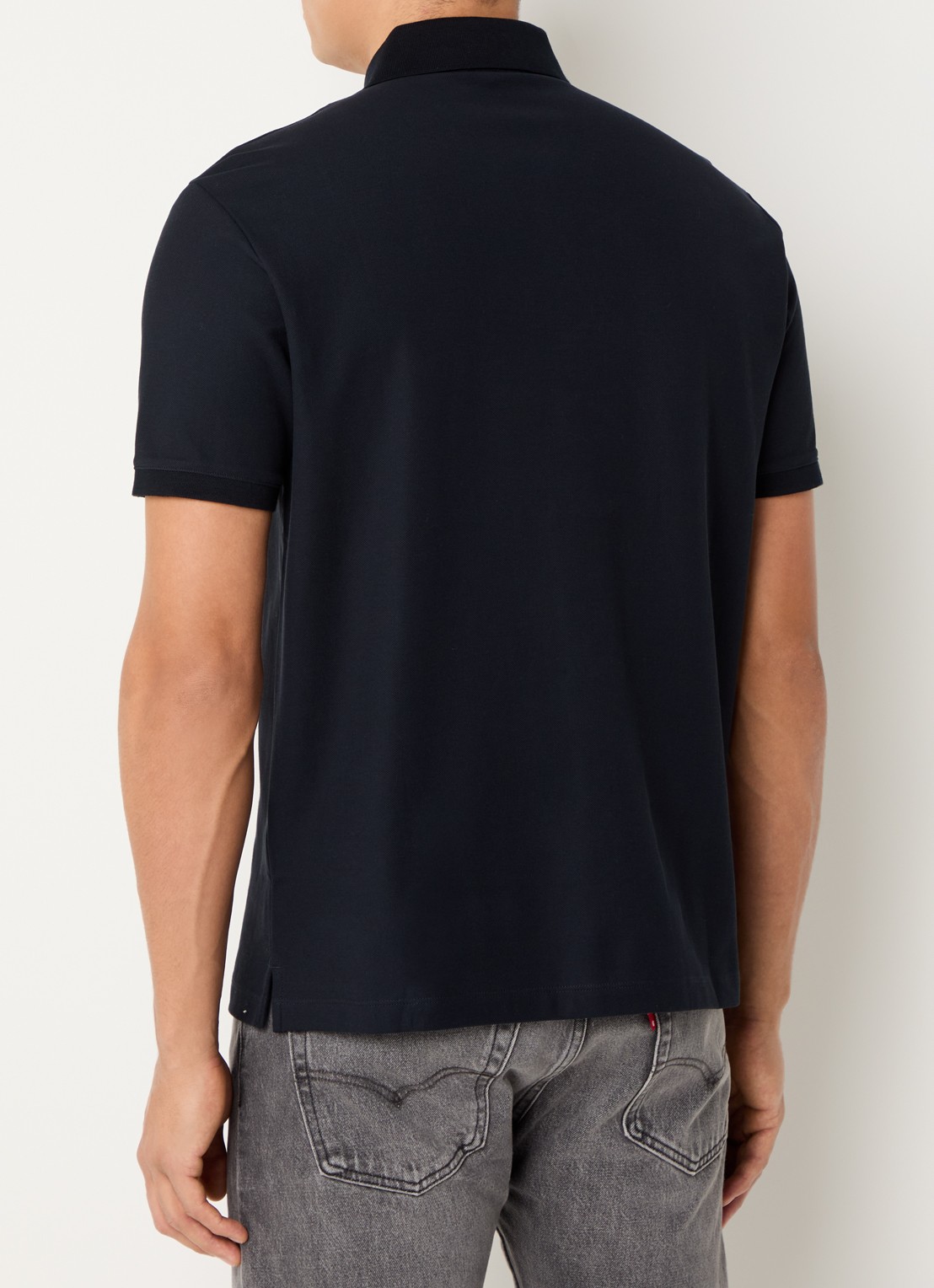 Armani Regular fit polo met logo - achterkant 3 blauw