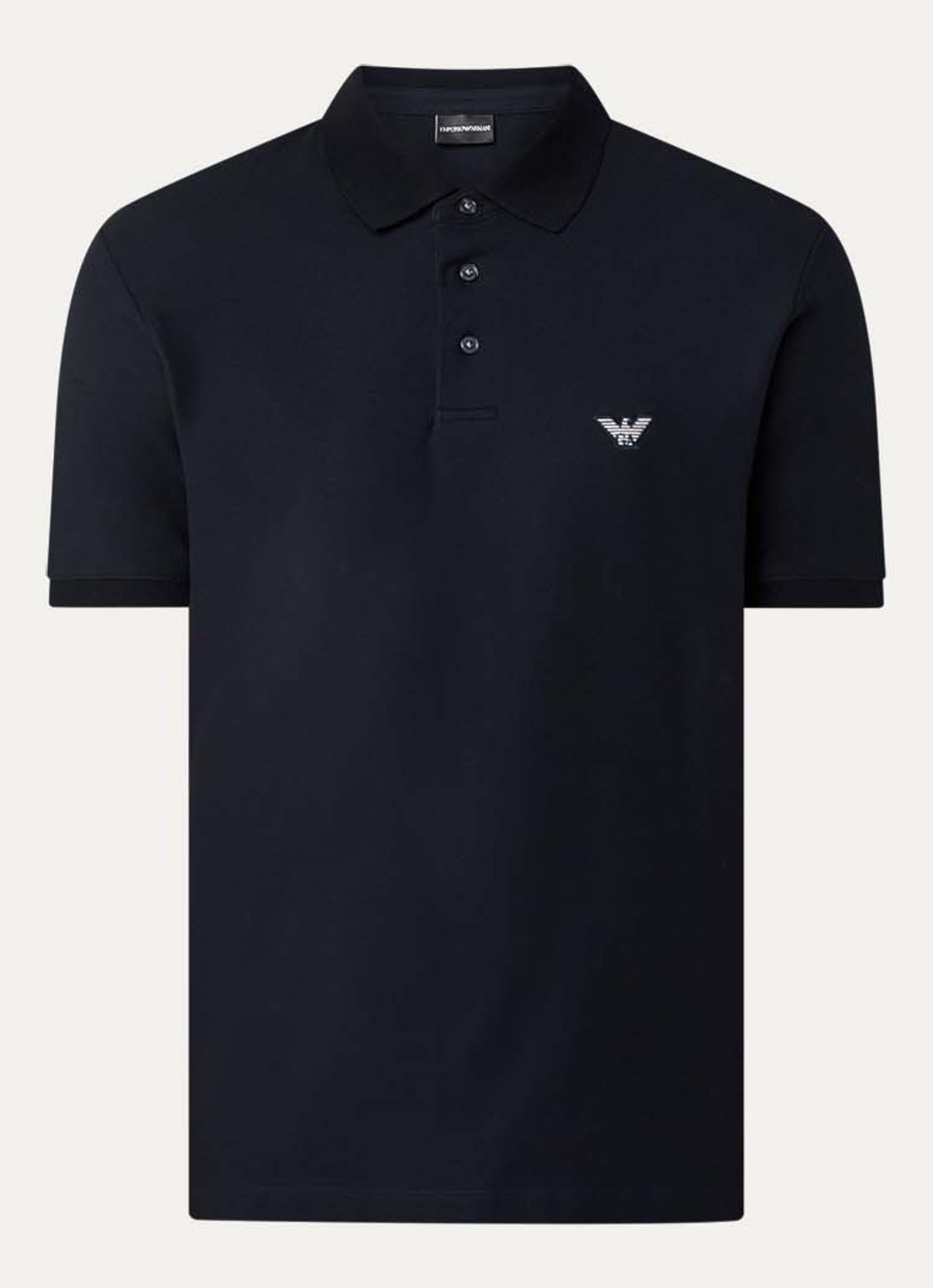 Armani Regular fit polo met logo - voorkant blauw