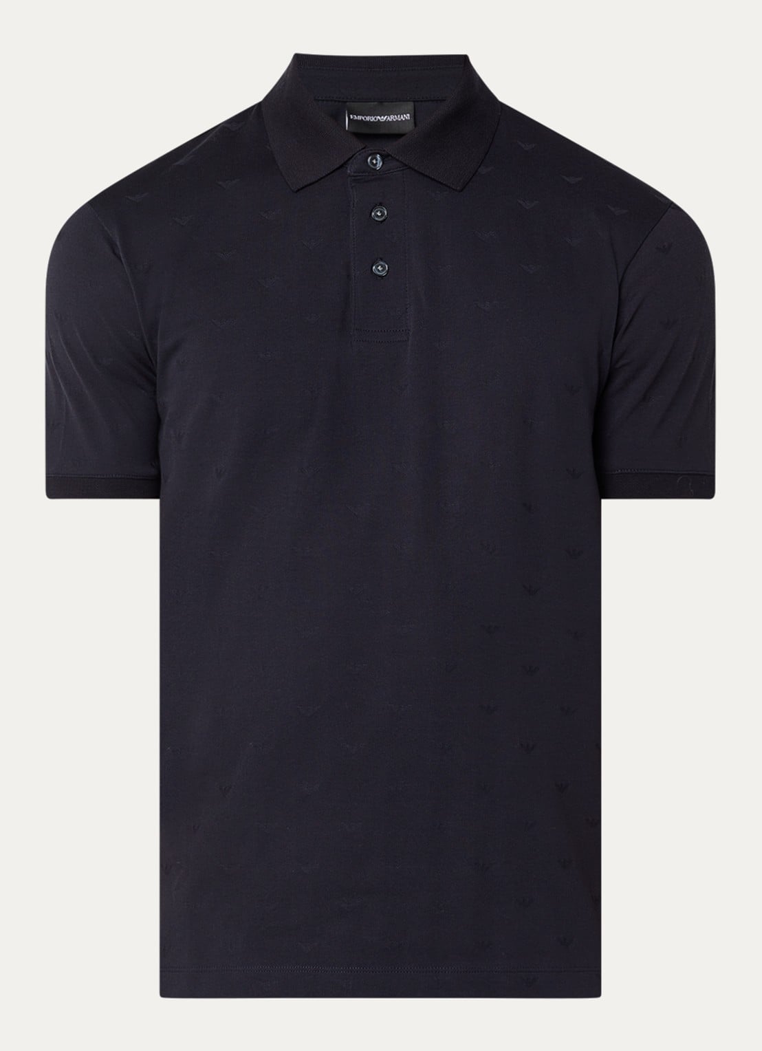 Armani Regular fit polo met logo - voorkant 3 donkerblauw