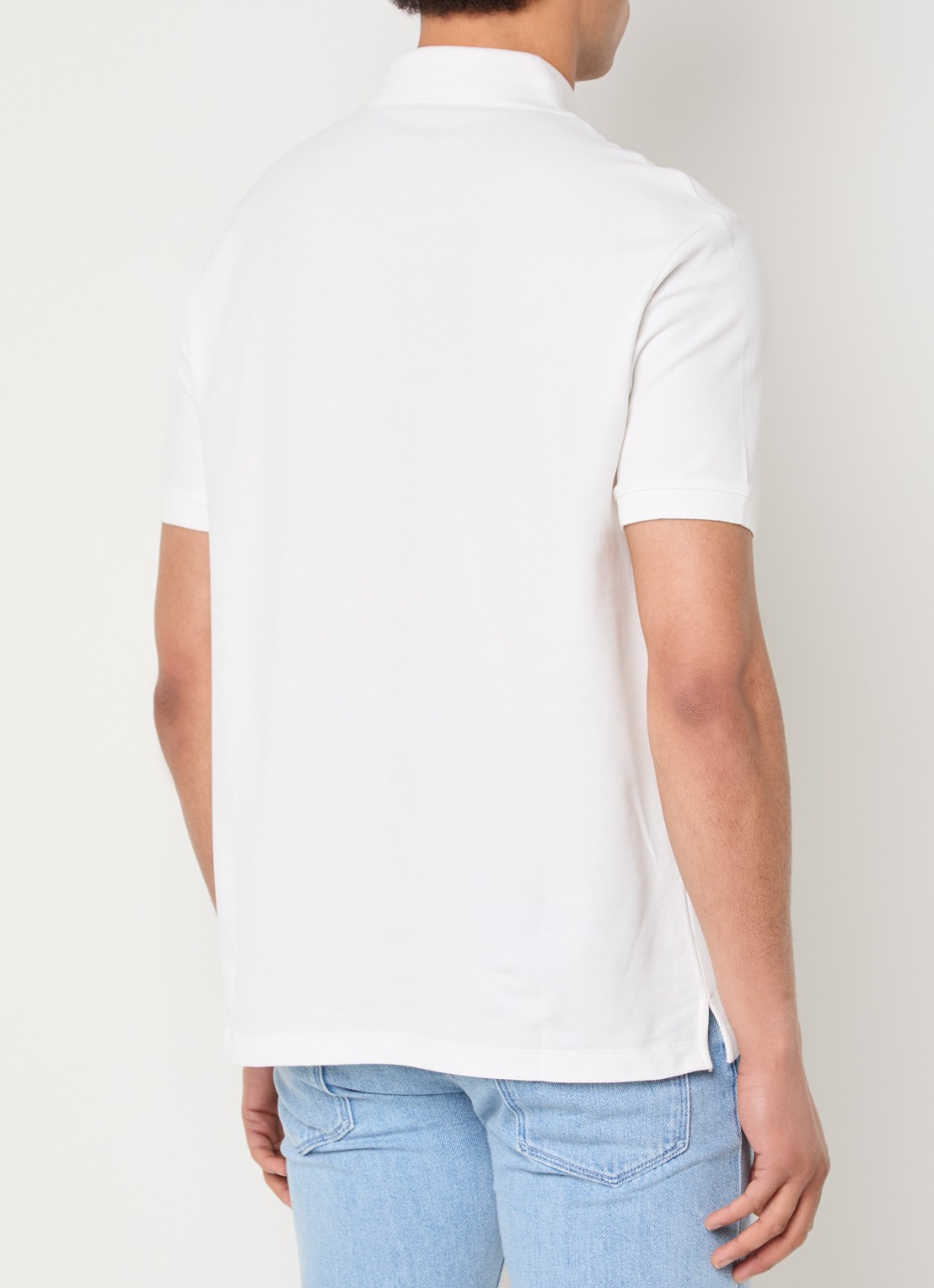 Armani Regular fit polo met logo - achterkant 4 gebroken wit