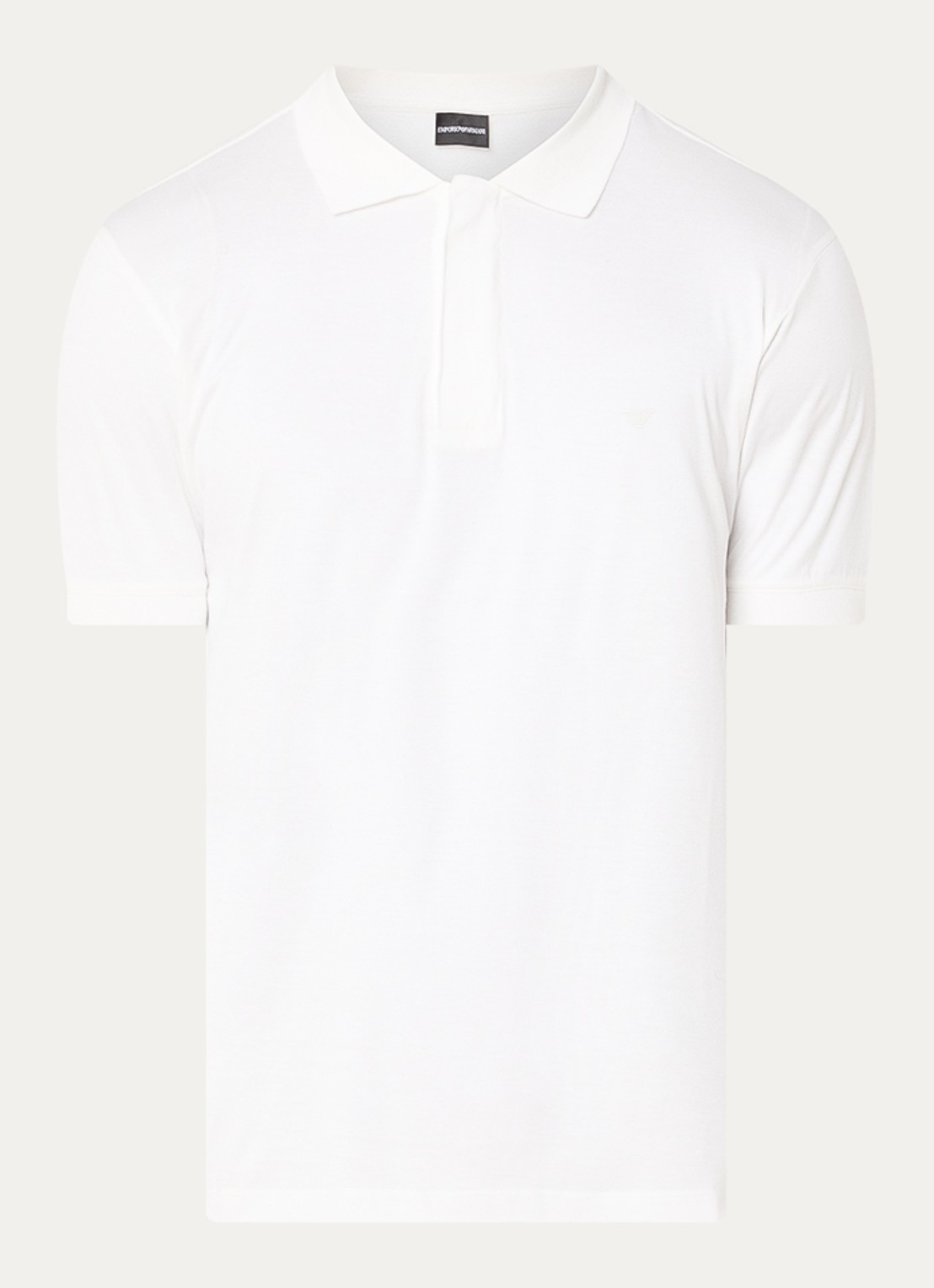 Armani Regular fit polo met logo - voorkant gebroken wit