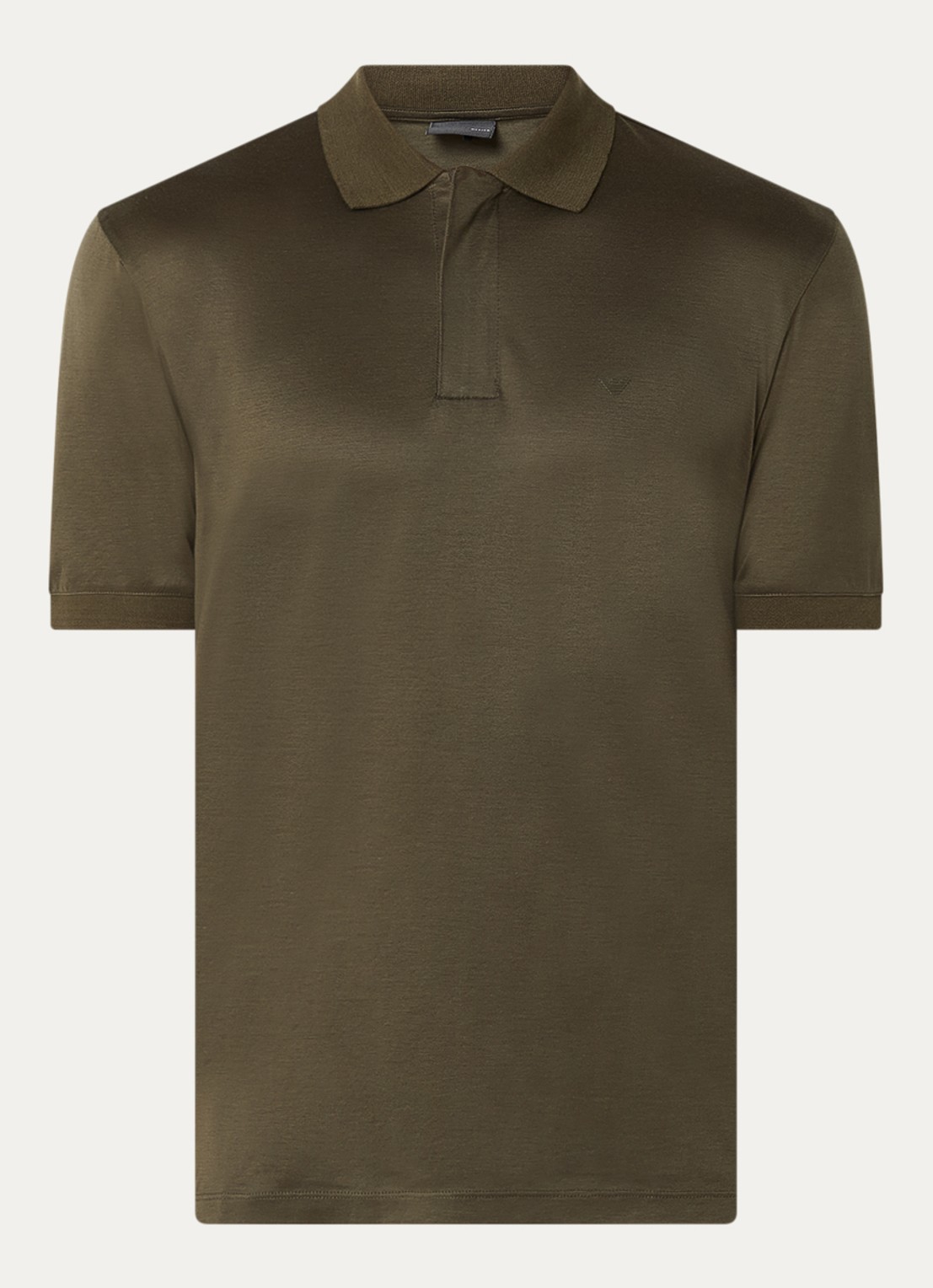Armani Regular fit polo met logo - voorkant 3 bronsgroen