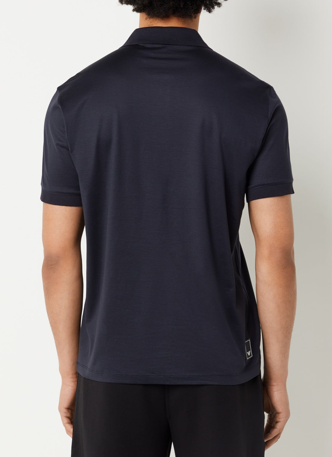 Armani Regular fit polo met logo - achterkant 3 donkerblauw
