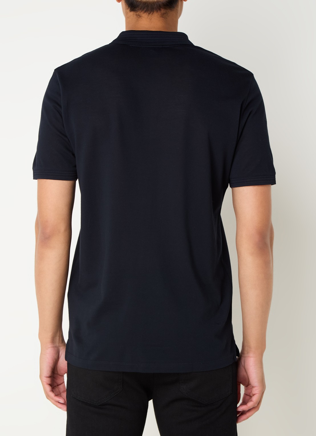 Armani Regular fit polo met logoborduring - achterkant 4 blauw