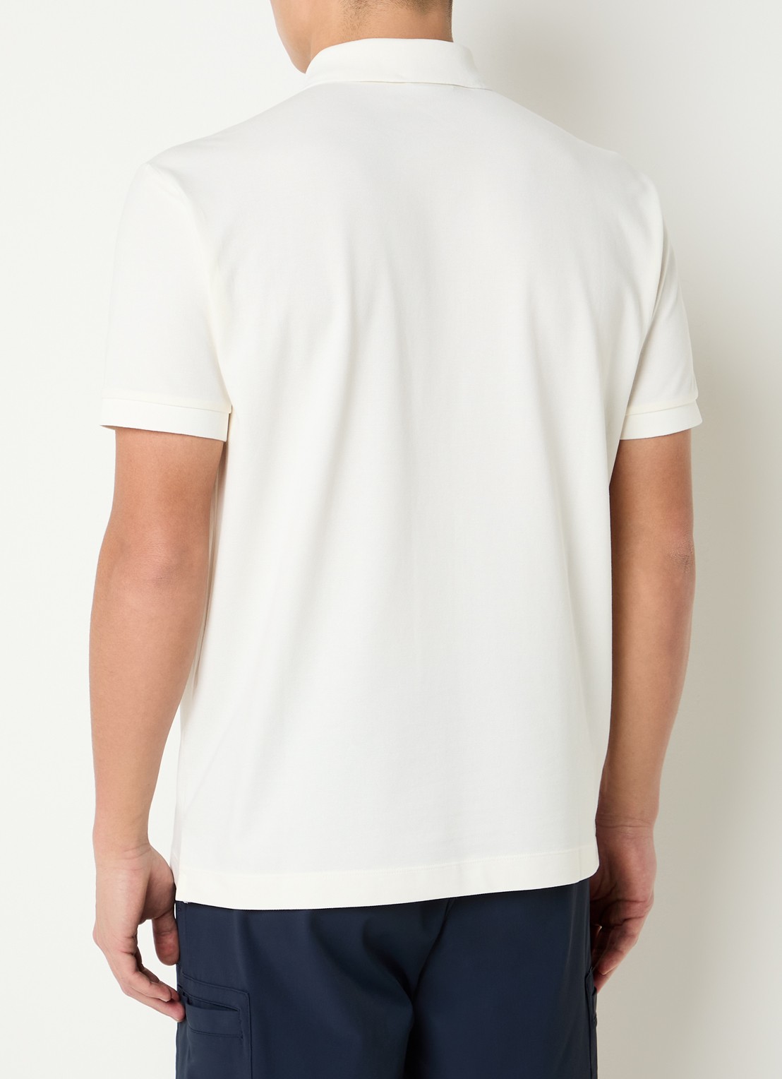 Armani Regular fit polo met logoprint - achterkant 3 gebroken wit