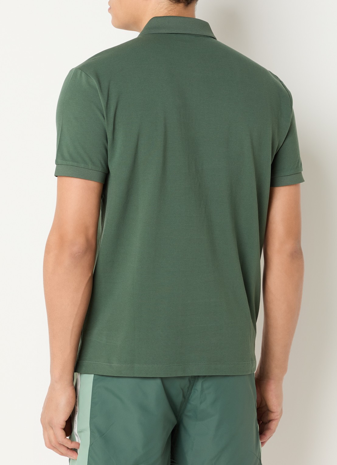 Armani Regular fit polo met logoprint - achterkant donkergroen