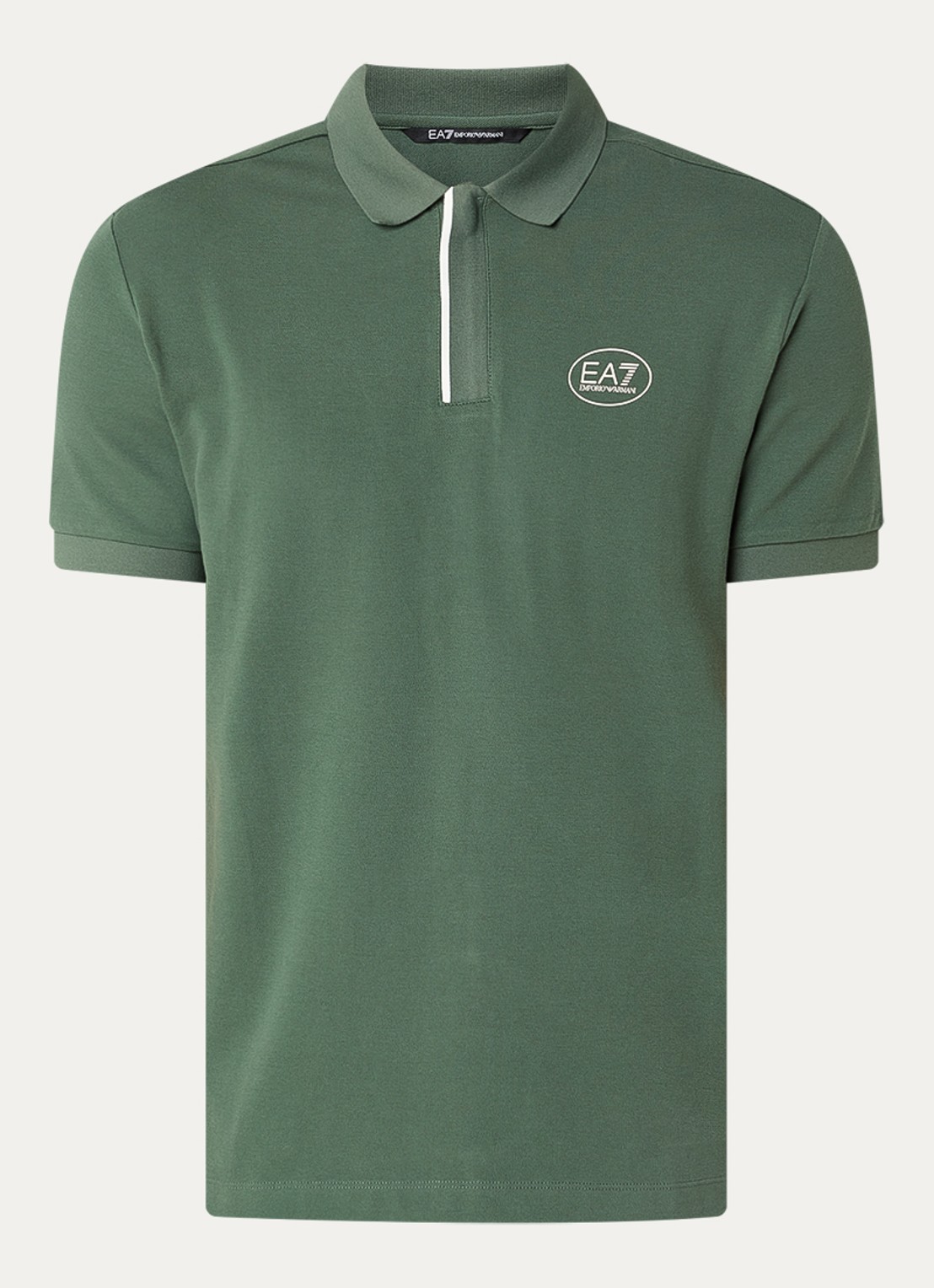 Armani Regular fit polo met logoprint - voorkant 2 donkergroen