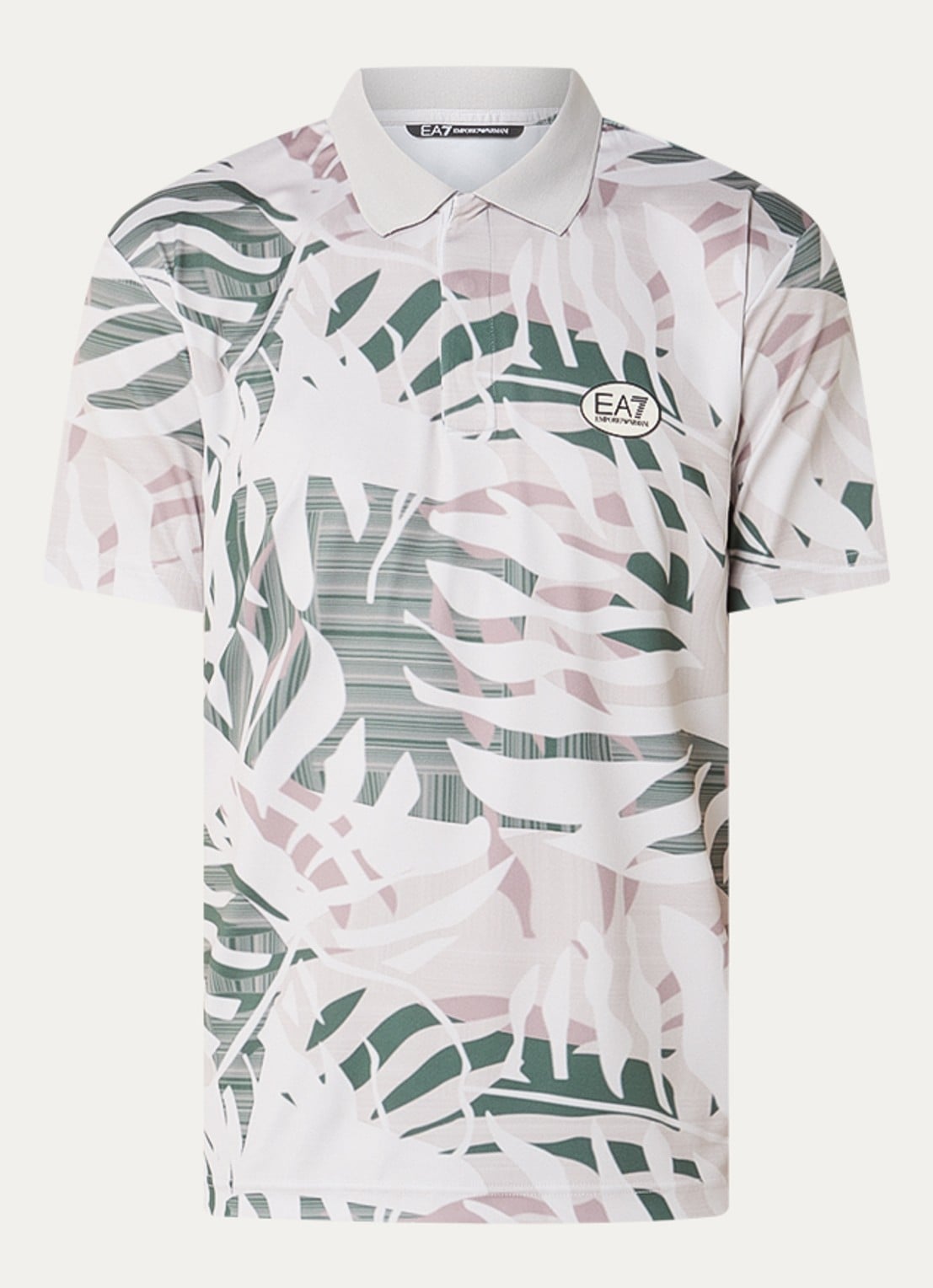Armani Regular fit polo met print - voorkant 3 beige