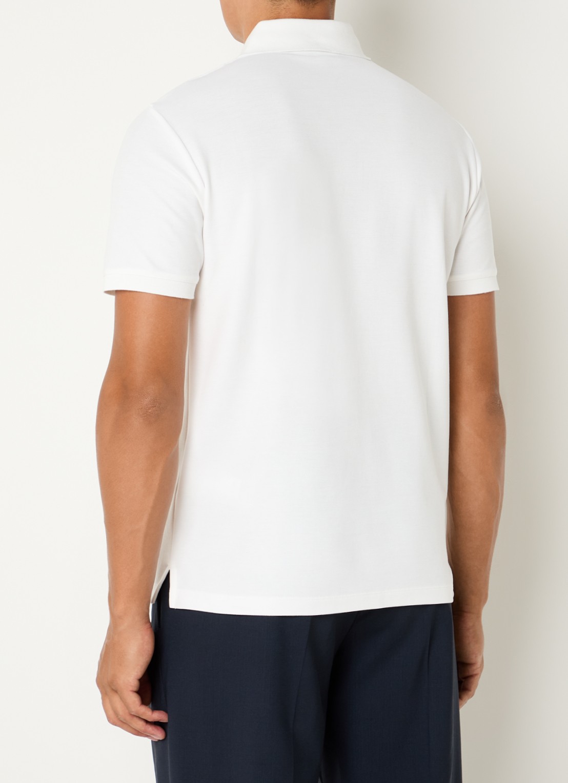 Armani Regular fit polo met stretch - achterkant 2 wit