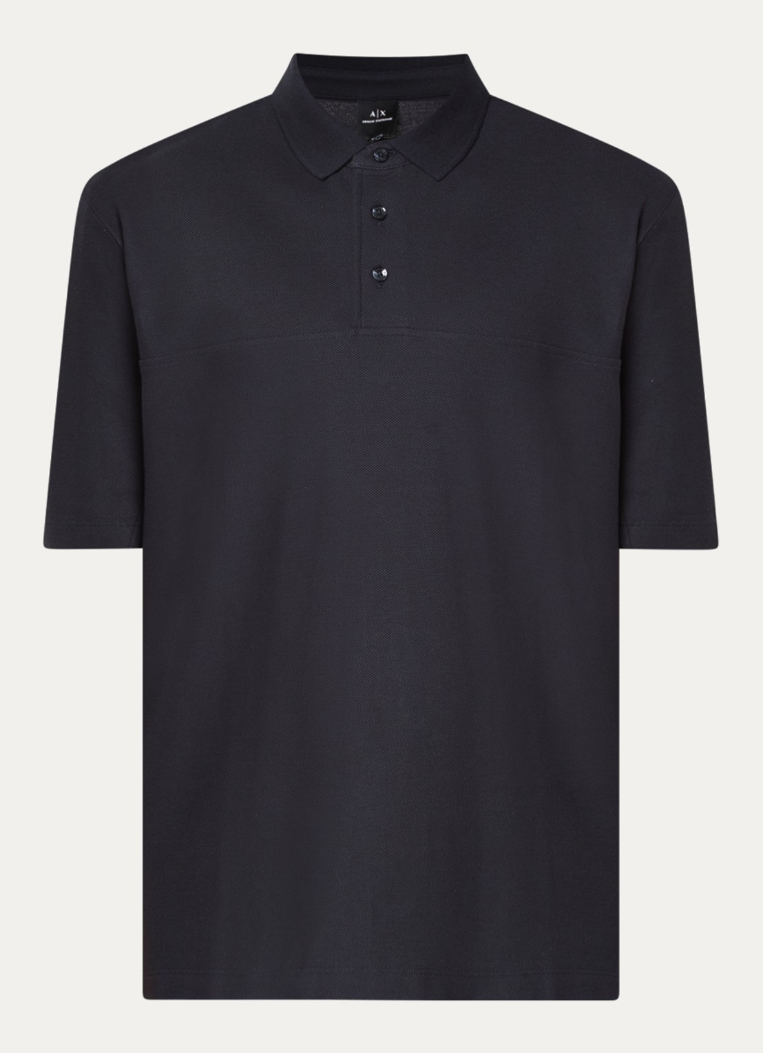 Armani Regular fit polo van piqué katoen - voorkant 3 donkerblauw