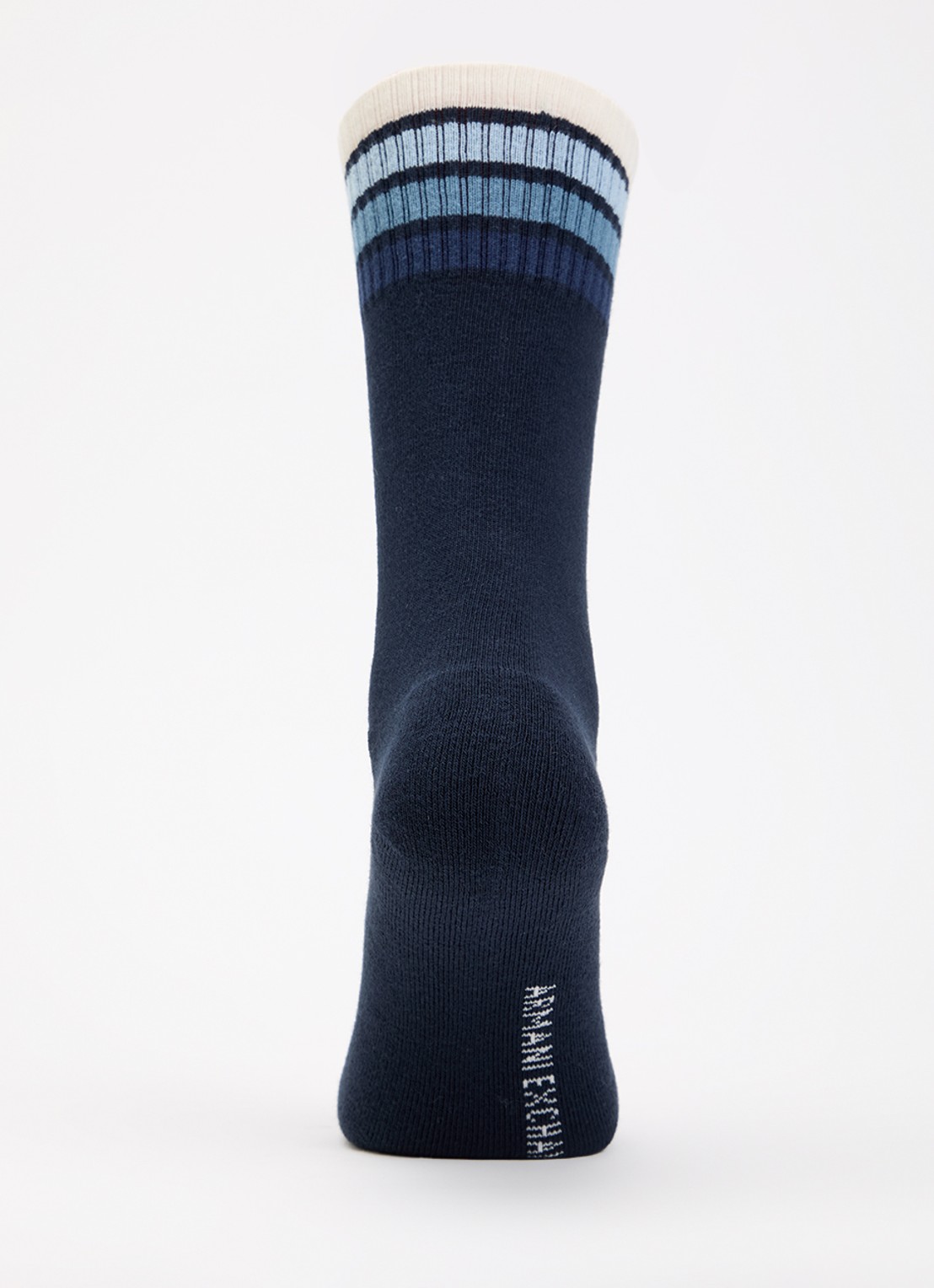 Armani Ribgebreide sokken in katoenblend - voorkant 3 donkerblauw