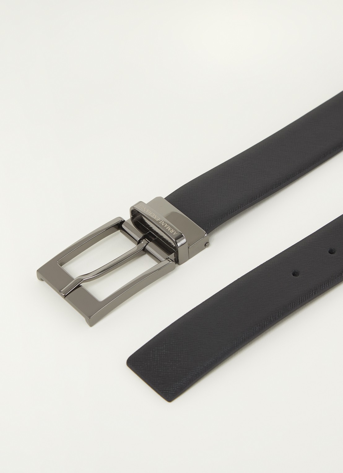 Armani Riem van leer - detail zwart