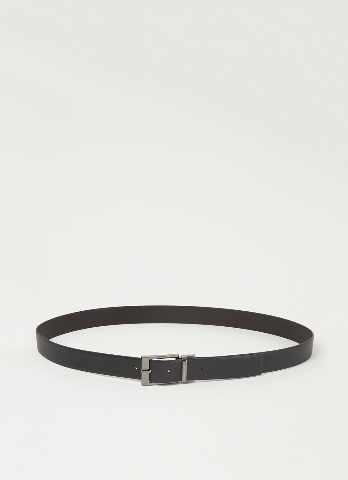 Armani Riem van leer - voorkant 3 zwart