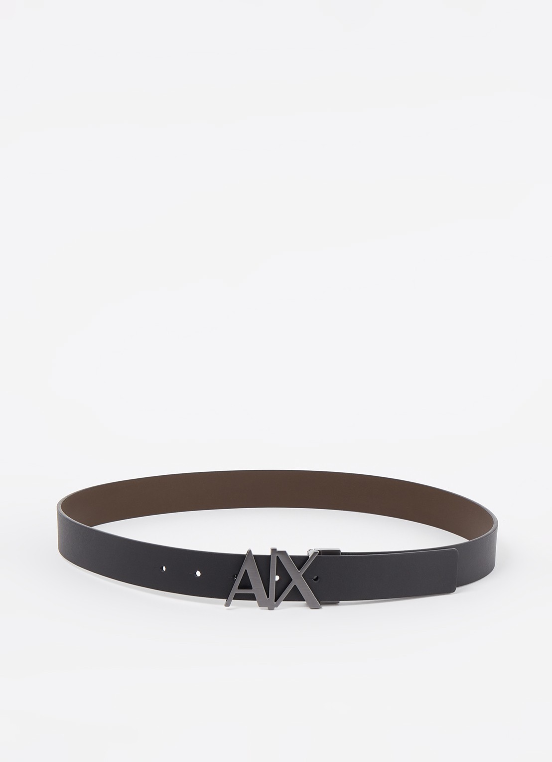 Armani Riem van leer - voorkant 2 donkerbruin