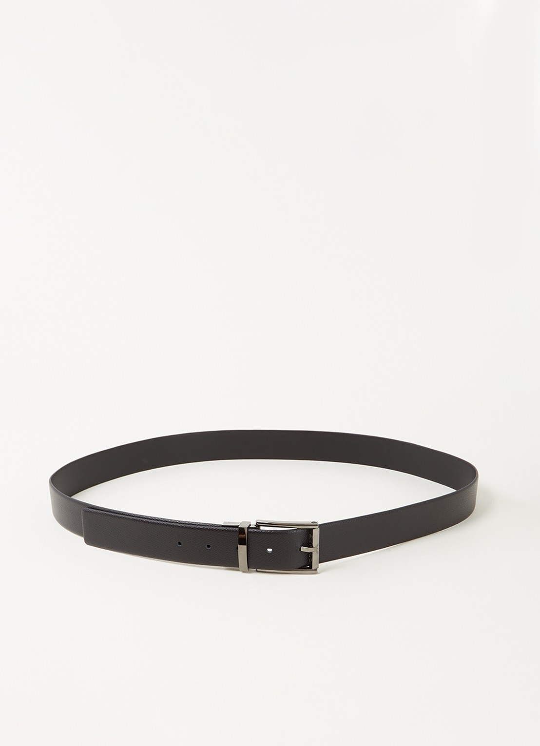 Armani Riem van leer  - voorkant zwart